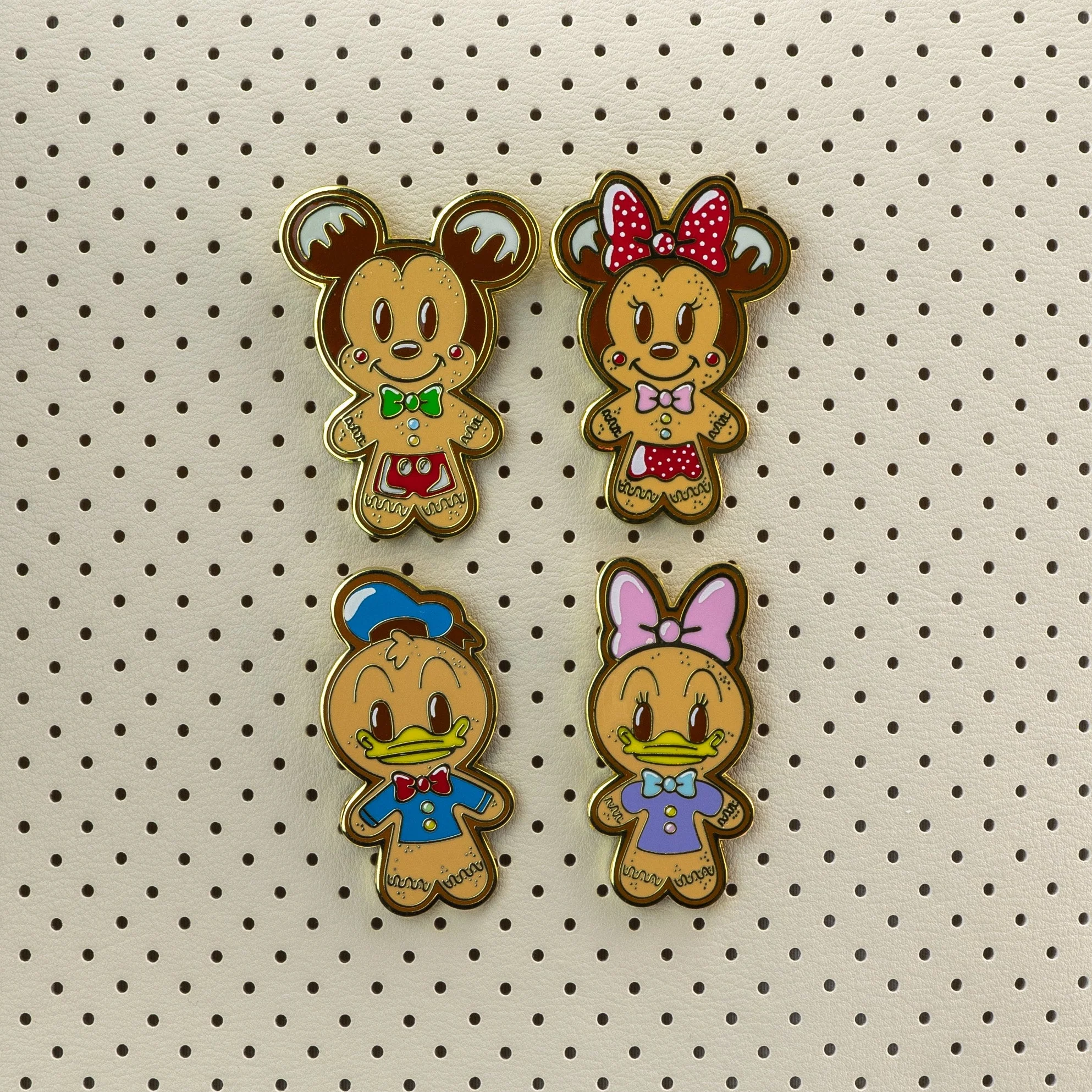 Loungefly x Disney Mickey and Friends Gingerbread 4-PC Pin Set - Image 2