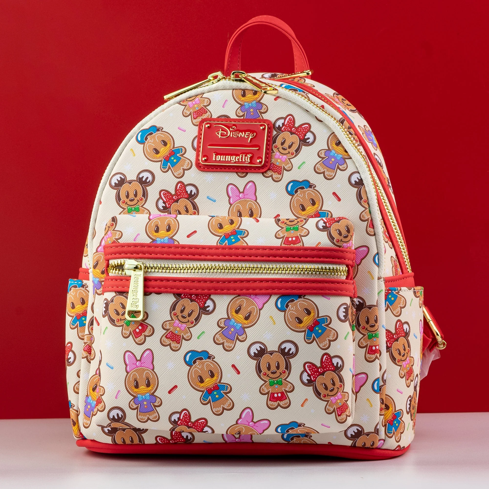 Loungefly x Disney Mickey and Friends Gingerbread Cookie AOP Ear Holder Mini Backpack - Image 2