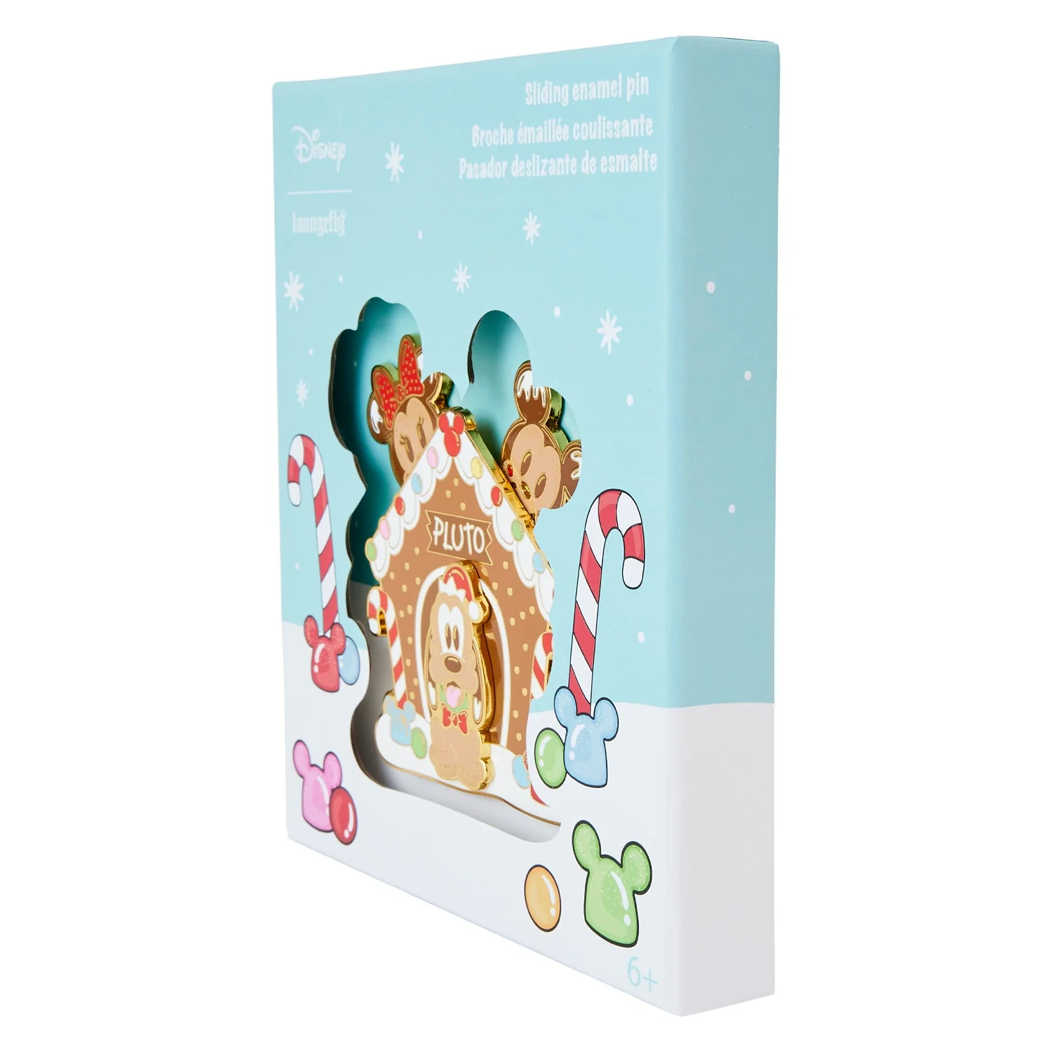 Loungefly x Disney Mickey and Friends Gingerbread Pluto House Sliding Pin - Image 3