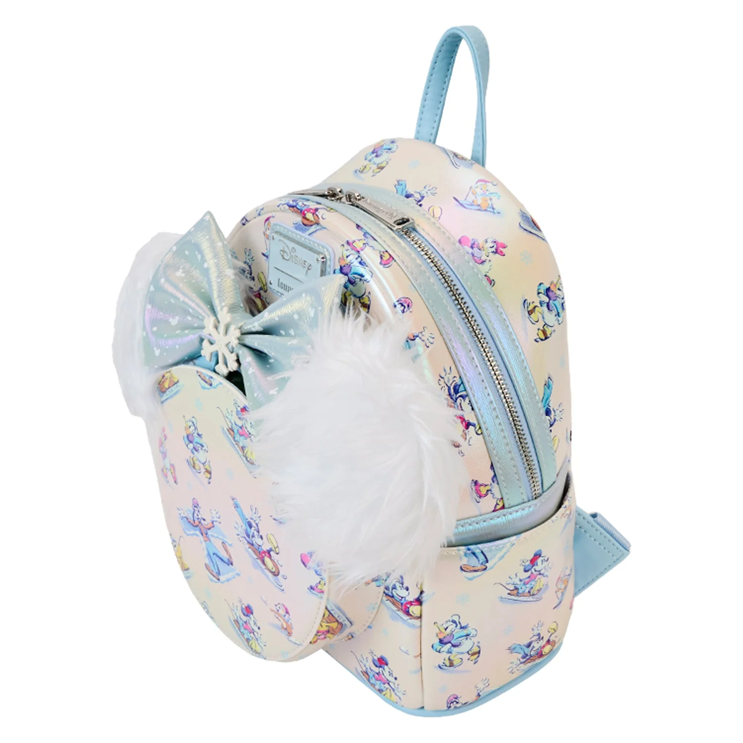 Loungefly x Disney Mickey And Friends Winter Wonderland AOP Mini Backpack With Headband - Image 3