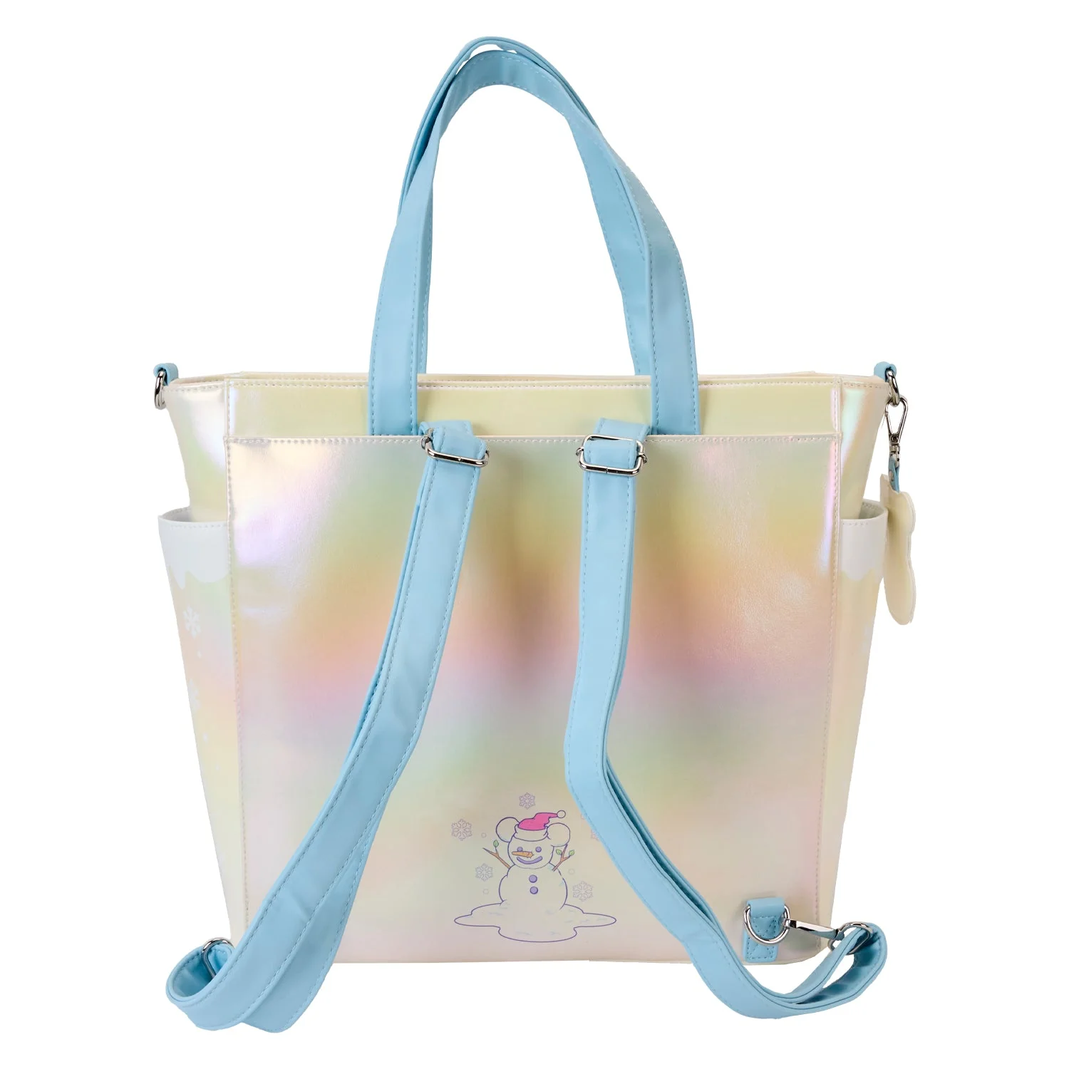 Loungefly x Disney Mickey And Friends Winter Wonderland Scene Convertible Tote - Image 4