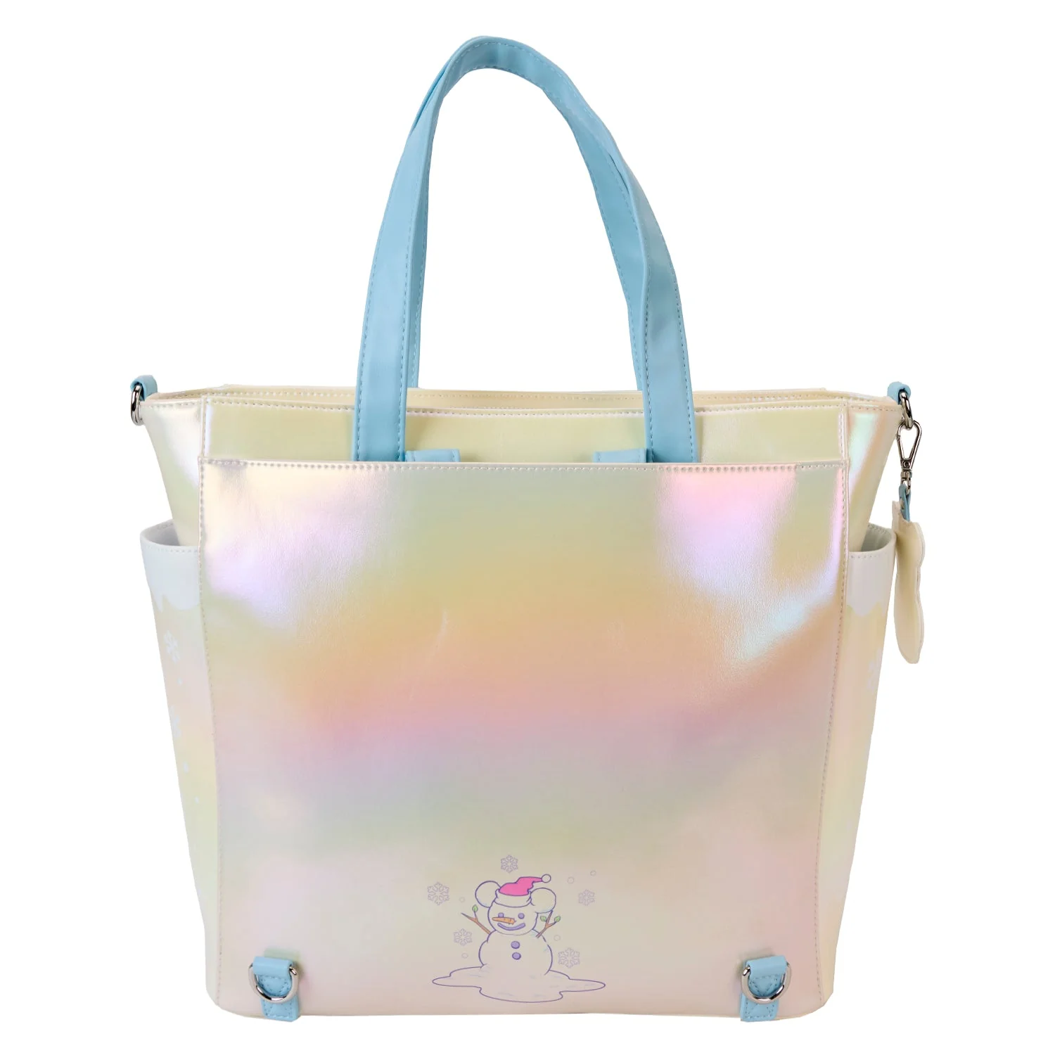 Loungefly x Disney Mickey And Friends Winter Wonderland Scene Convertible Tote - Image 5