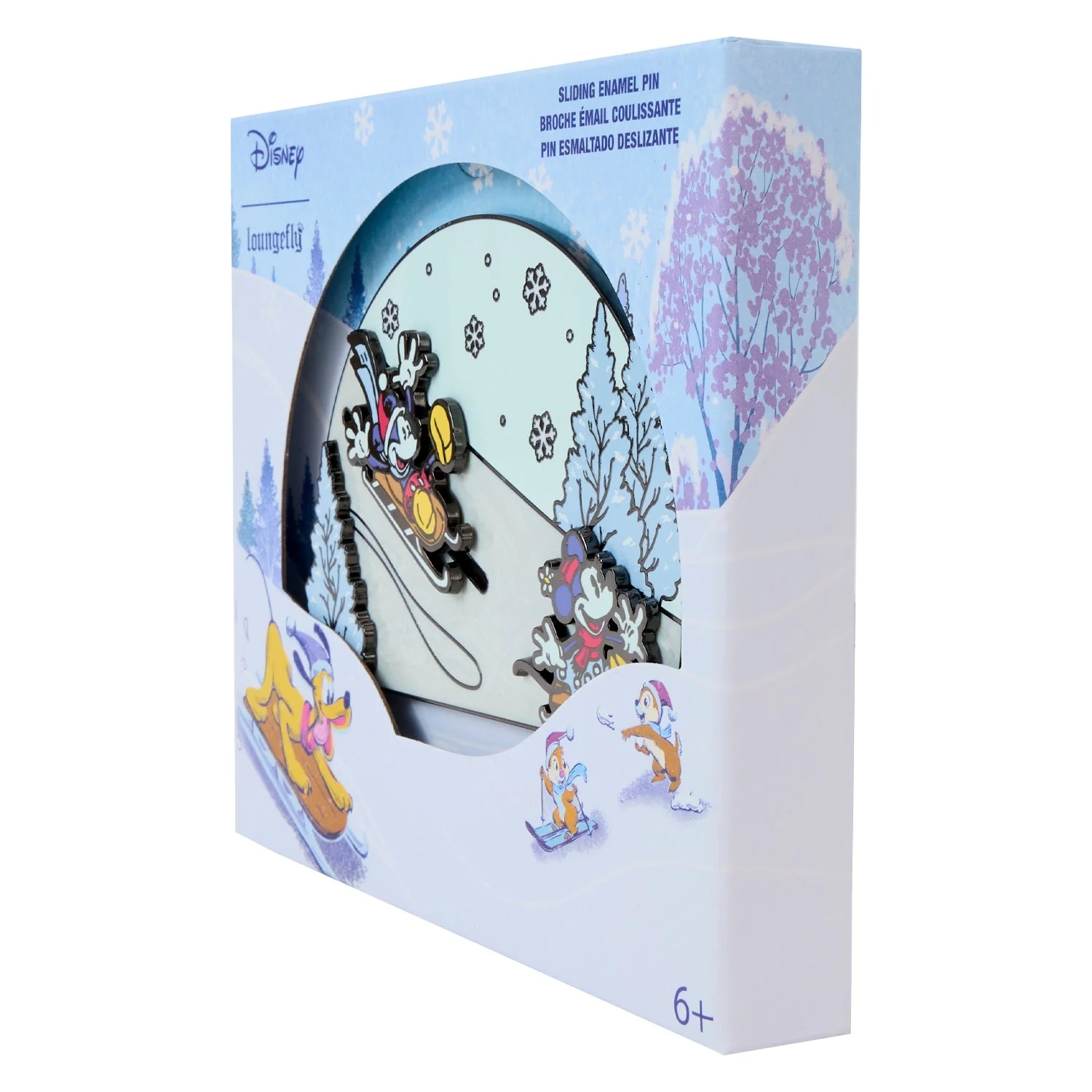 Loungefly x Disney Mickey And Friends Winter Wonderland Sliding  3" Collectors Pin - Image 2