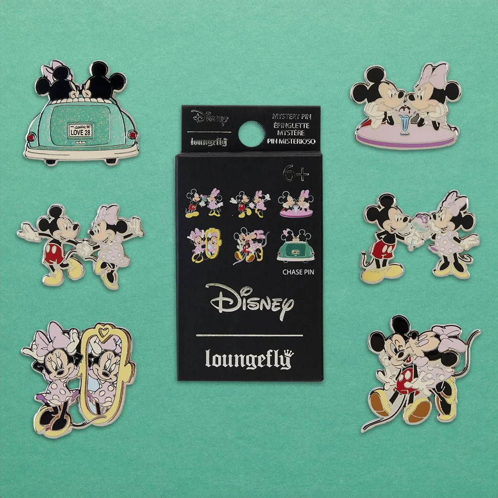 Loungefly x Disney Mickey And Minnie Date Night Blind Box Mystery Pin