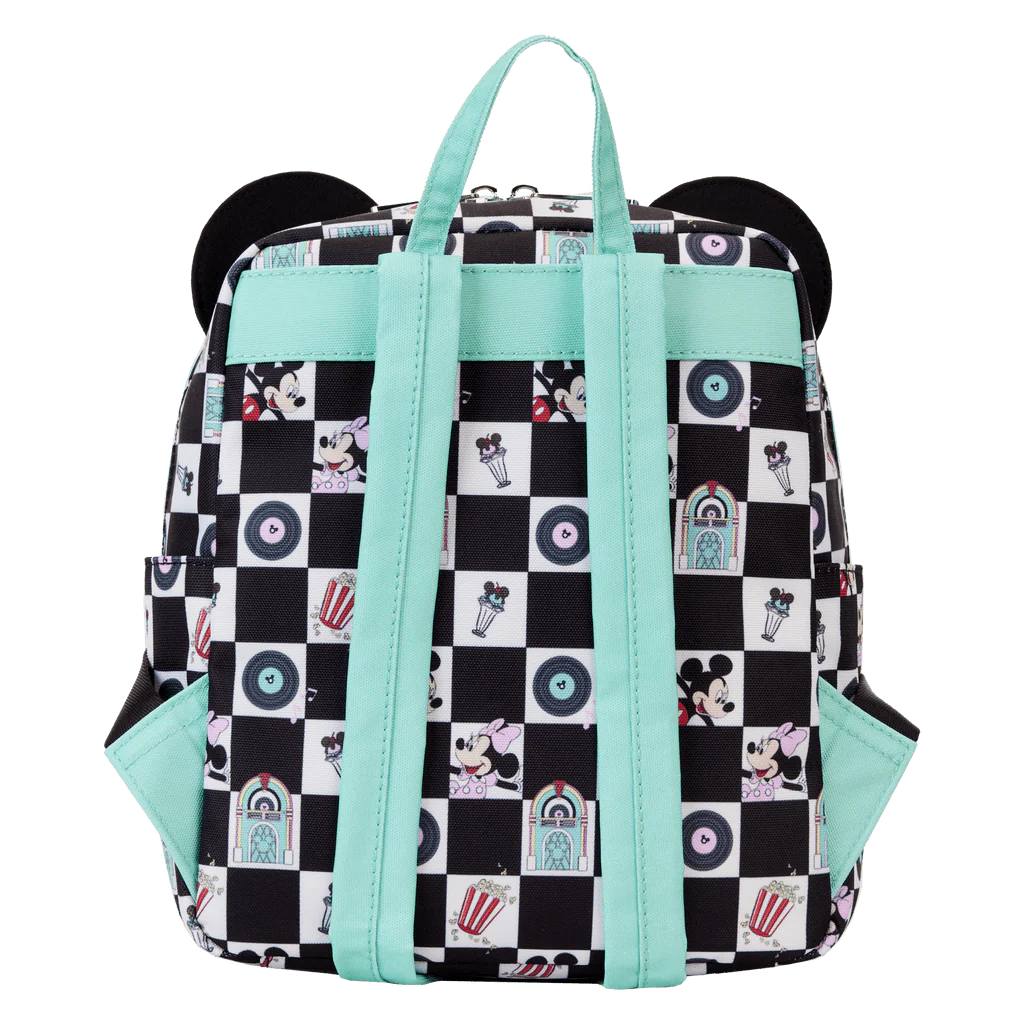 Loungefly X Disney Mickey And Minnie Date Night Diner AOP Mini Backpack - Image 5