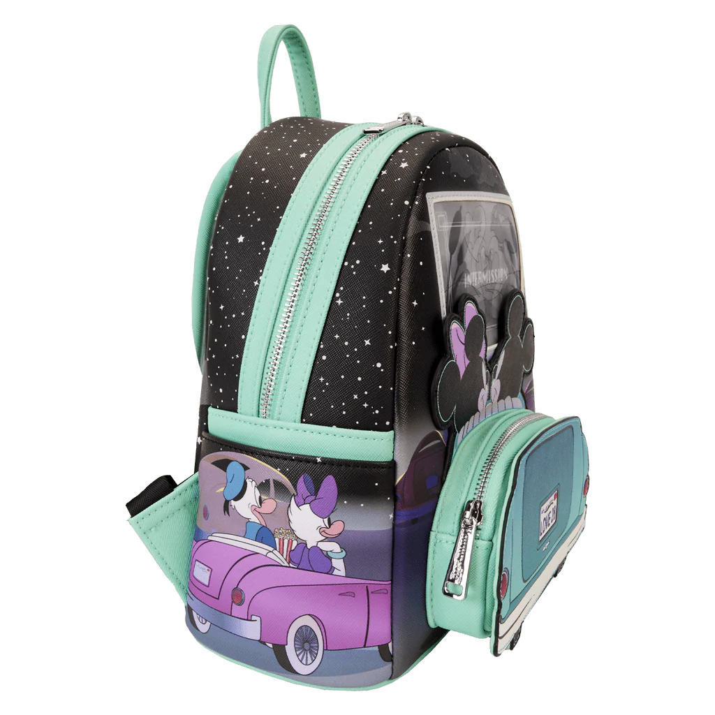 Loungefly X Disney Mickey And Minnie Date Night Drive-In Mini Backpack - Image 6