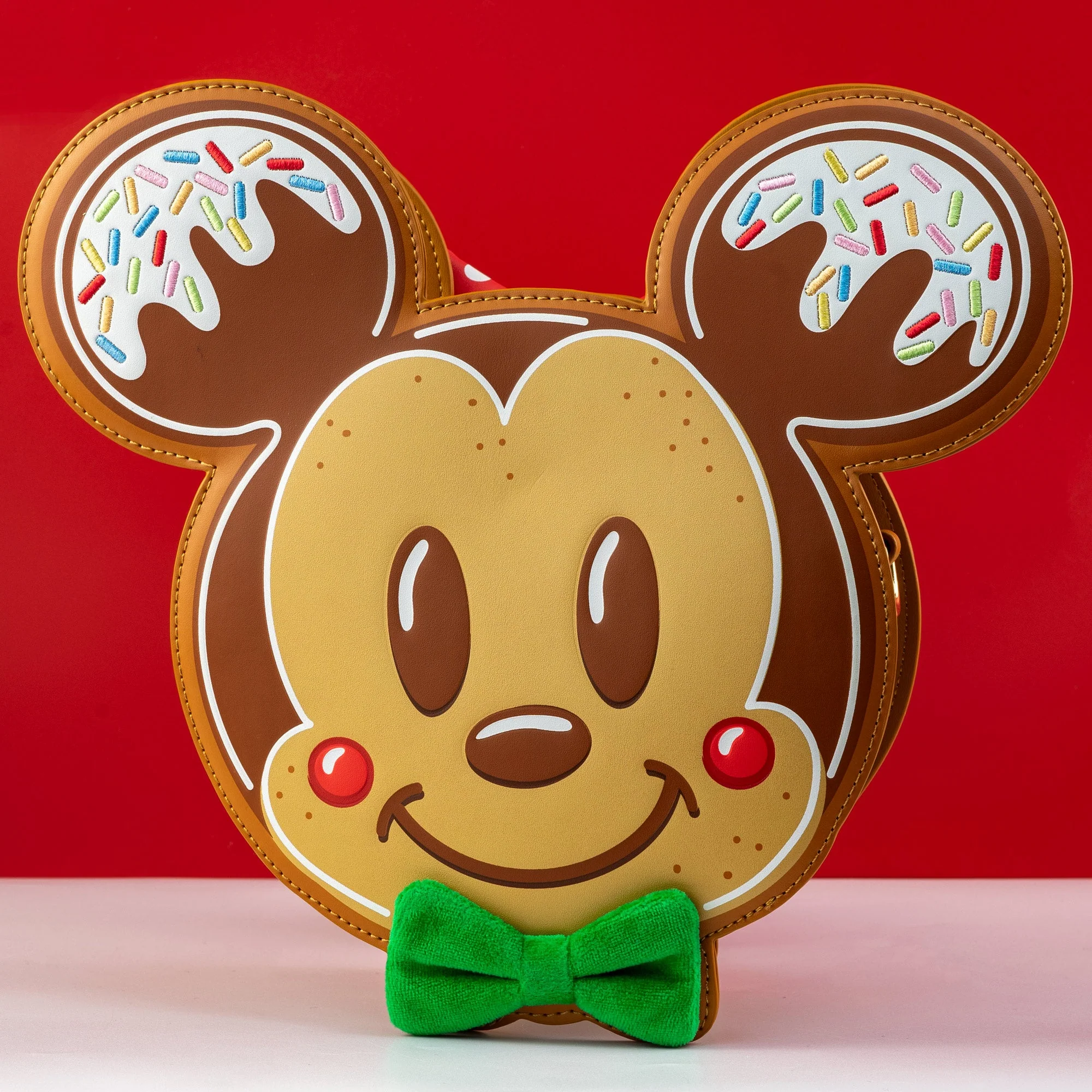 Loungefly x Disney Mickey and Minnie Gingerbread Cookie Figural Crossbody Bag - Image 2