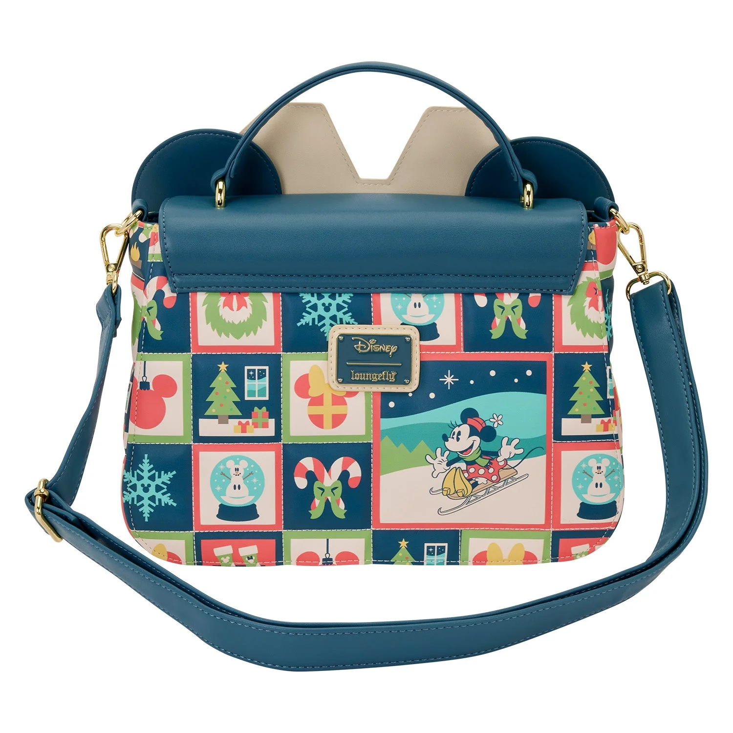 Loungefly x Disney Mickey and Minnie Holiday Crossbody Bag - Image 3