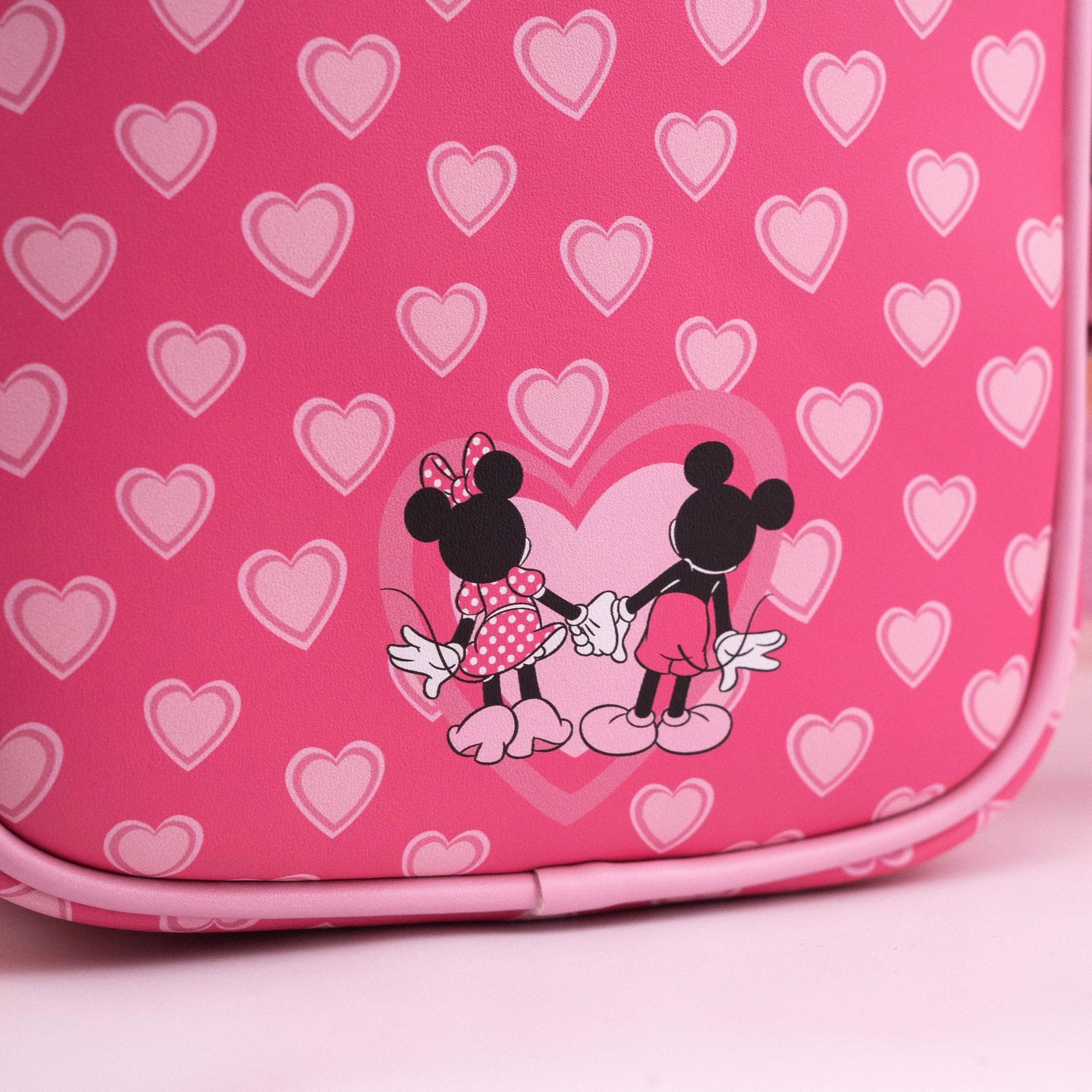 Loungefly x Disney Mickey and Minnie Pink Valentines Crossbody - Image 3