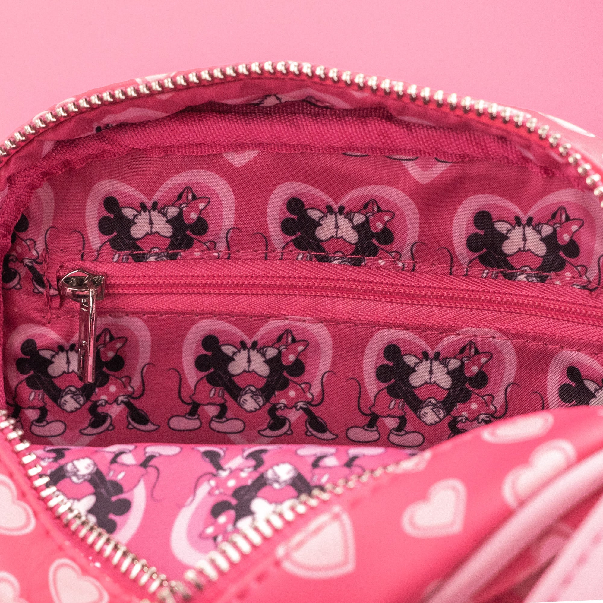 Loungefly x Disney Mickey and Minnie Pink Valentines Crossbody - Image 5
