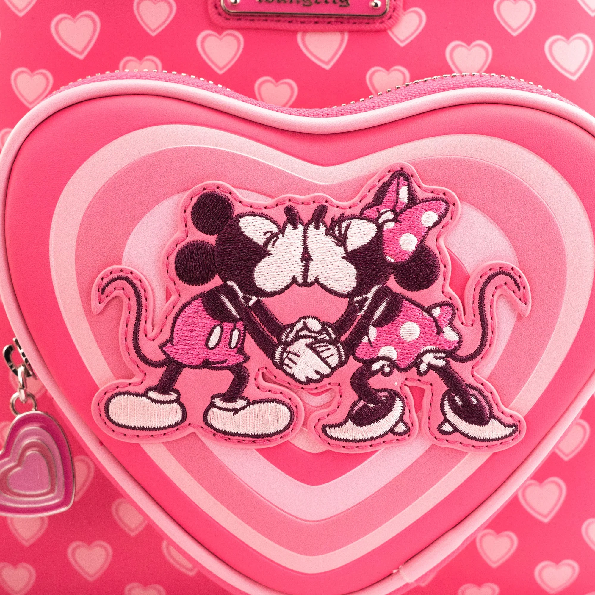 Loungefly x Disney Mickey and Minnie Pink Valentines Mini Backpack - Image 3