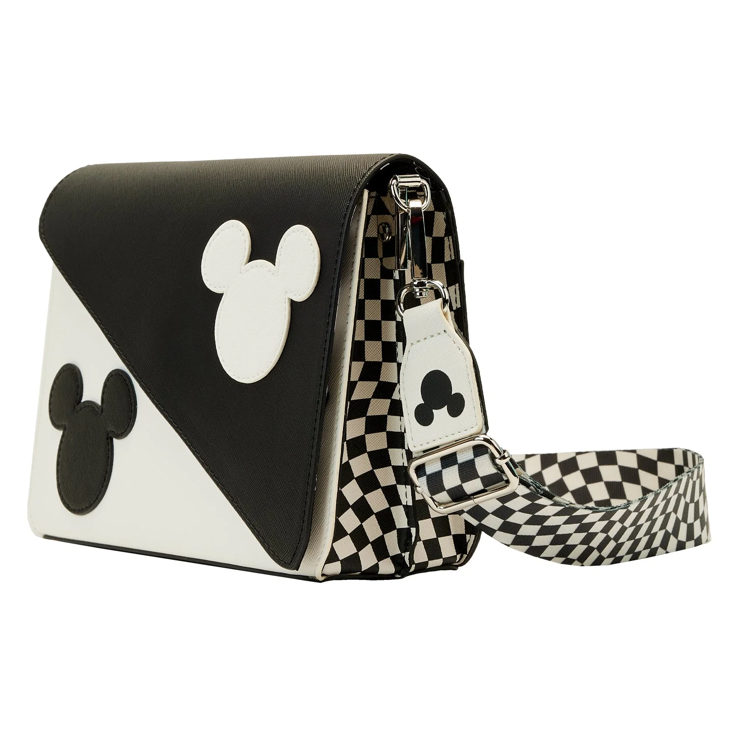 Loungefly x Disney Mickey Y2K Black and White Crossbody Bag - Image 4