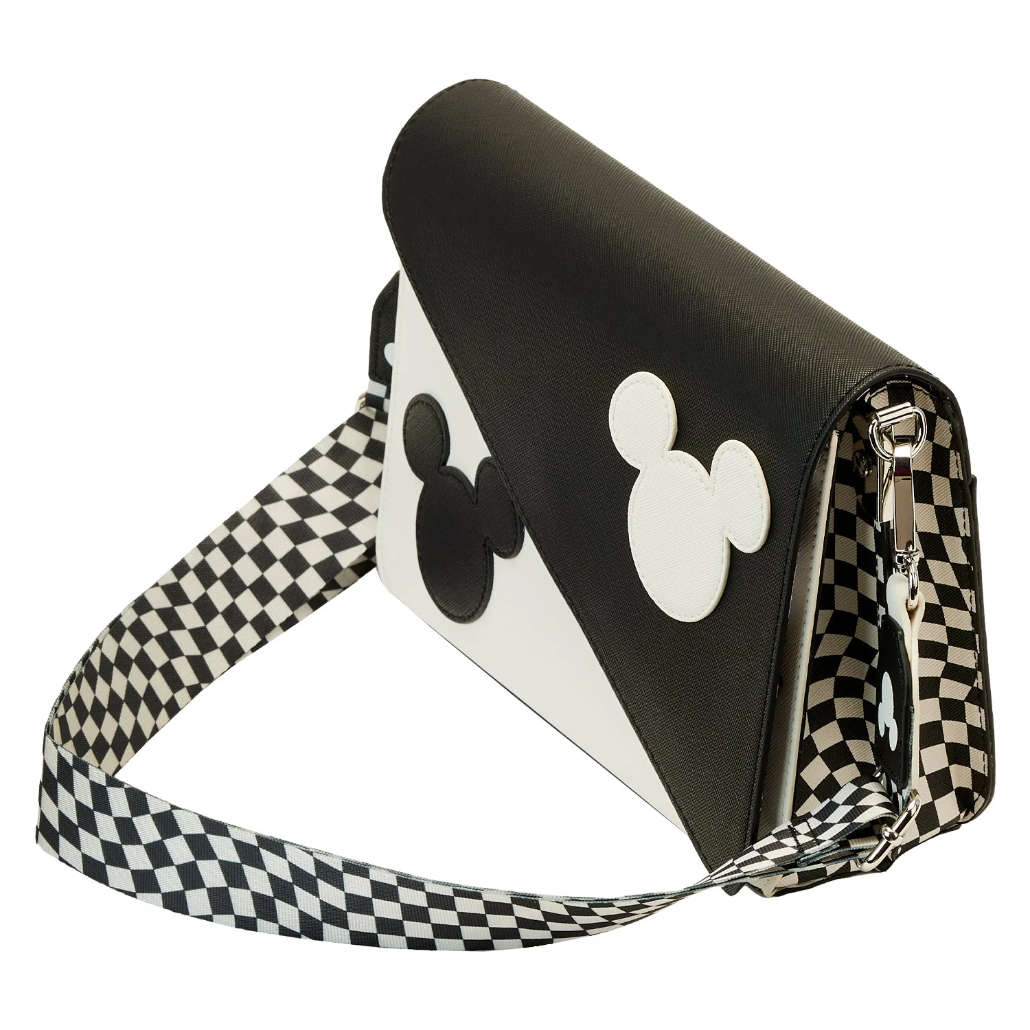 Loungefly x Disney Mickey Y2K Black and White Crossbody Bag - Image 5