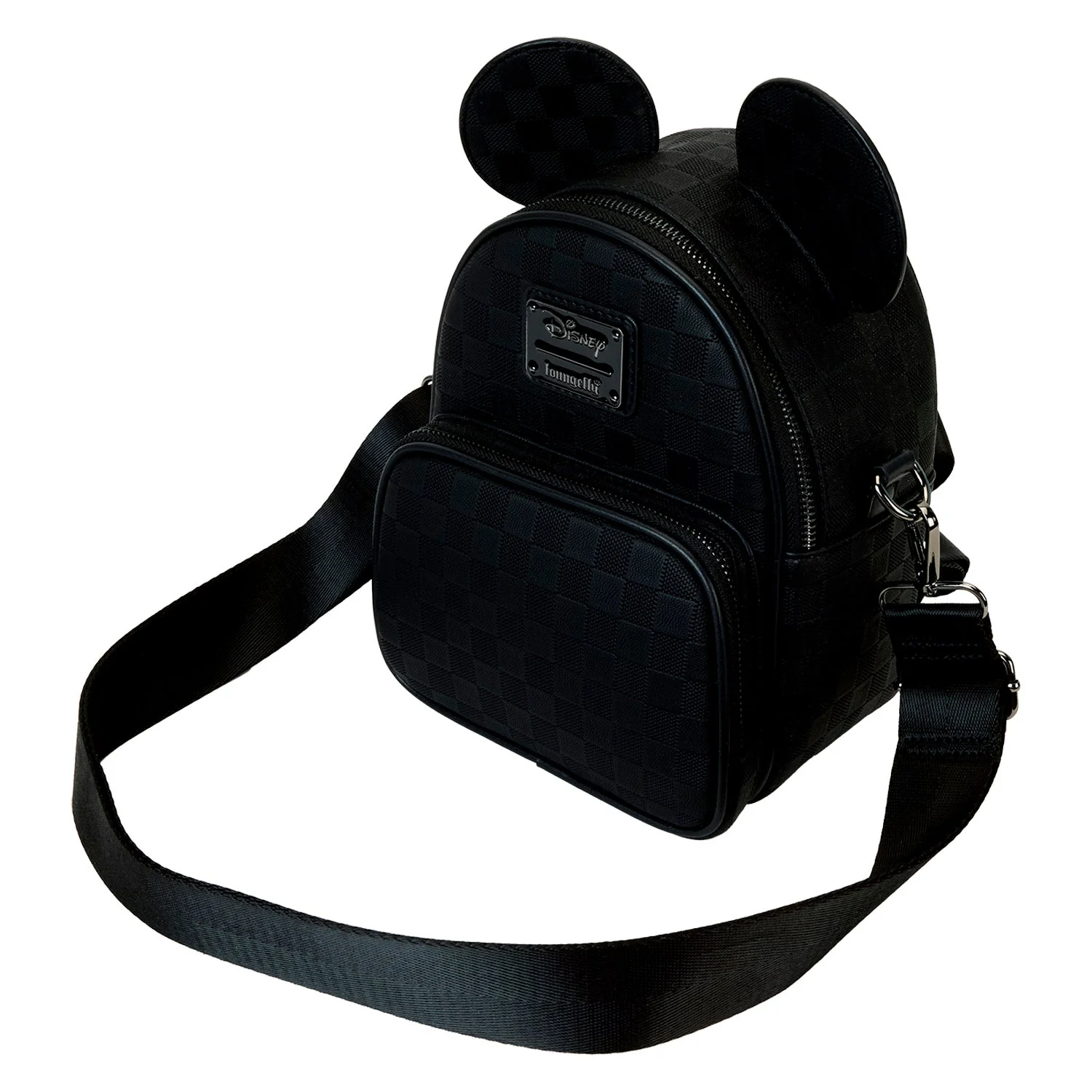 Loungefly x Disney Mickey Ear Black Damier Convertible Crossbody - Image 3