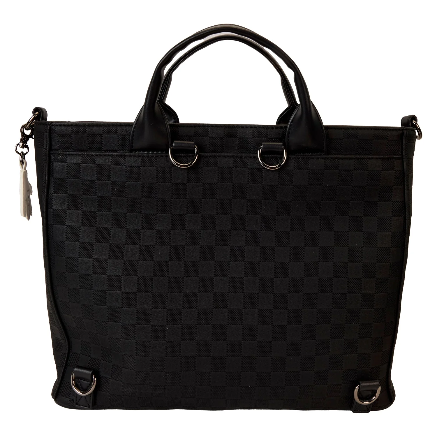 Loungefly x Disney Mickey Ear Black Damier Convertible Tote Bag - Image 5