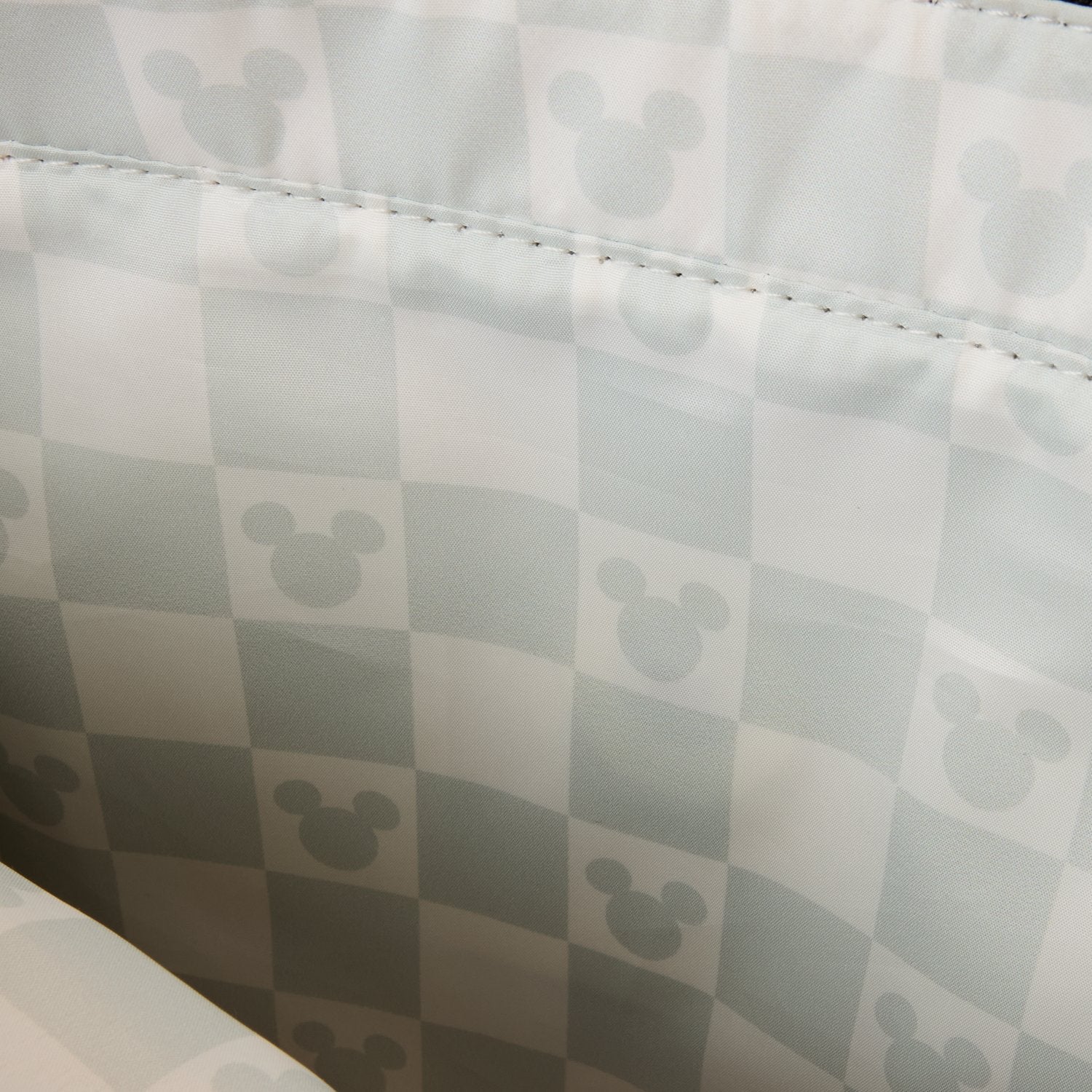 Loungefly x Disney Mickey Ear Black Damier Convertible Tote Bag - Image 6