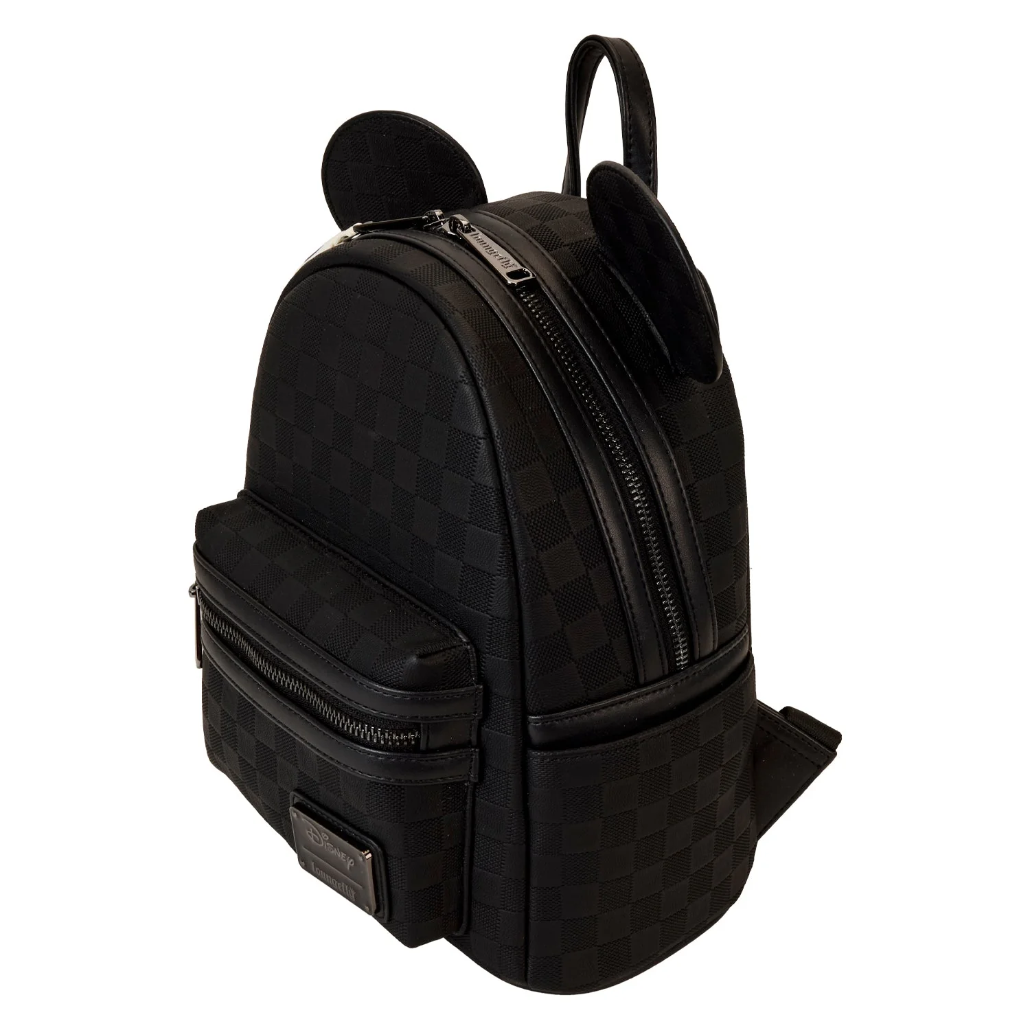 Loungefly x Disney Mickey Ear Black Damier Mini Backpack - Image 3