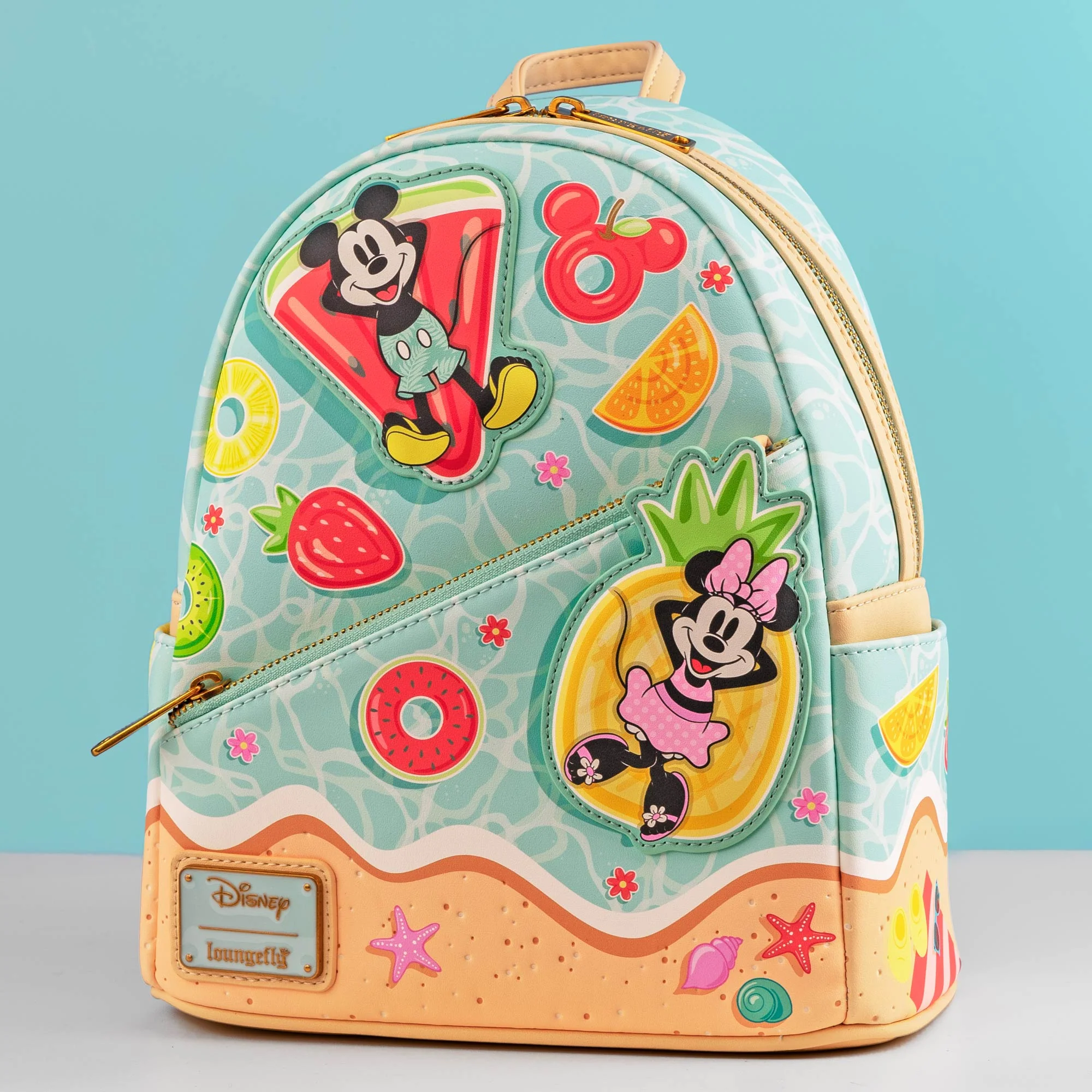 Loungefly x Disney Mickey & Minnie Beach Fun Mini Backpack