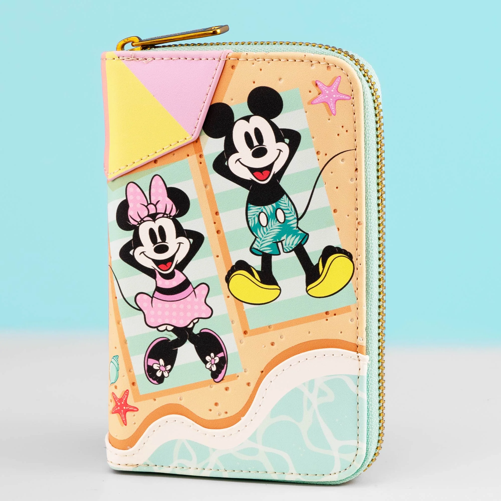 Loungefly x Disney Mickey & Minnie Beach Fun Zip Around Wallet