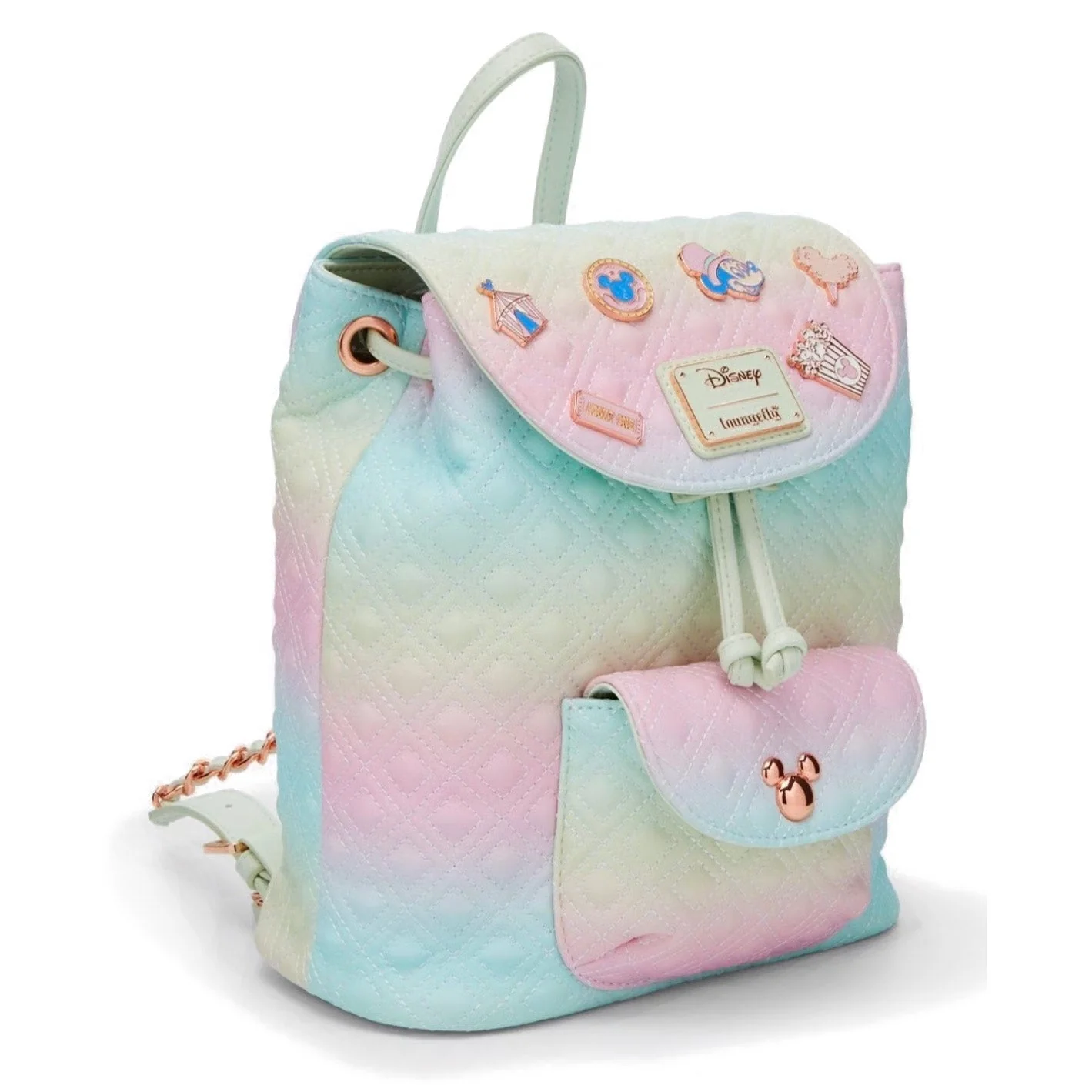 Loungefly x Disney Mickey Mouse Fairground Quilted Ombre Mini Backpack - Image 2