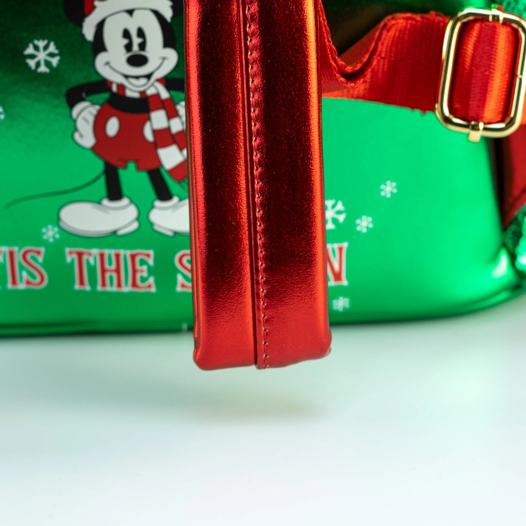 Loungefly x Disney Mickey Mouse Red and Green Sequin Mini Backpack - Image 5