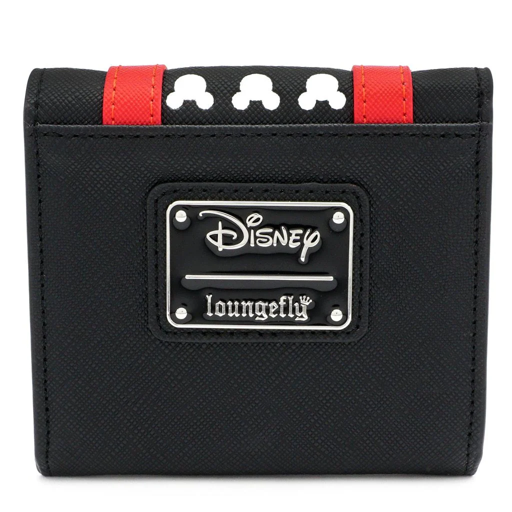 Loungefly x Disney Mickey Red & Black Trifold Purse - Image 3