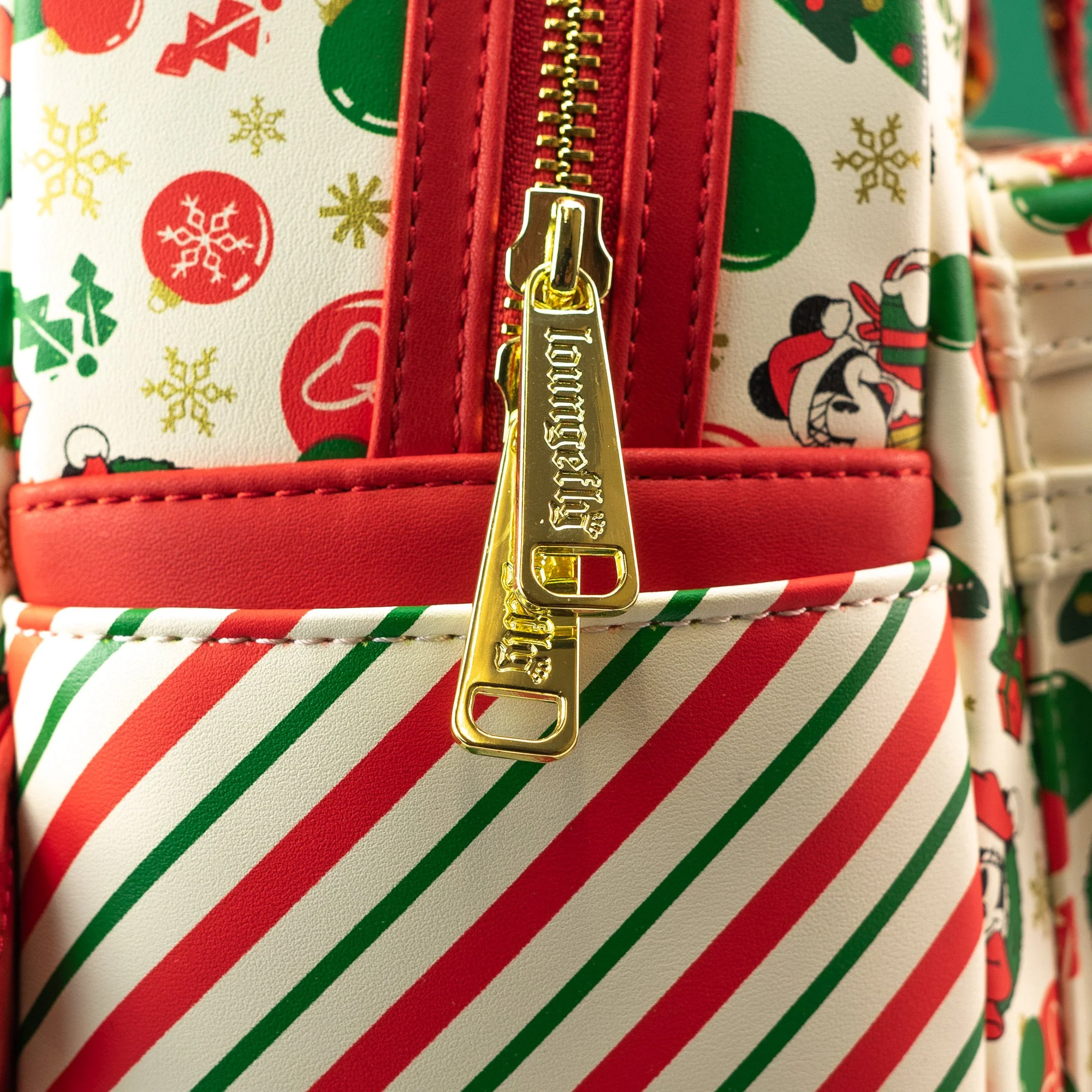 Loungefly x Disney Minnie Claus with Sequin Bow Mini Backpack - Image 6