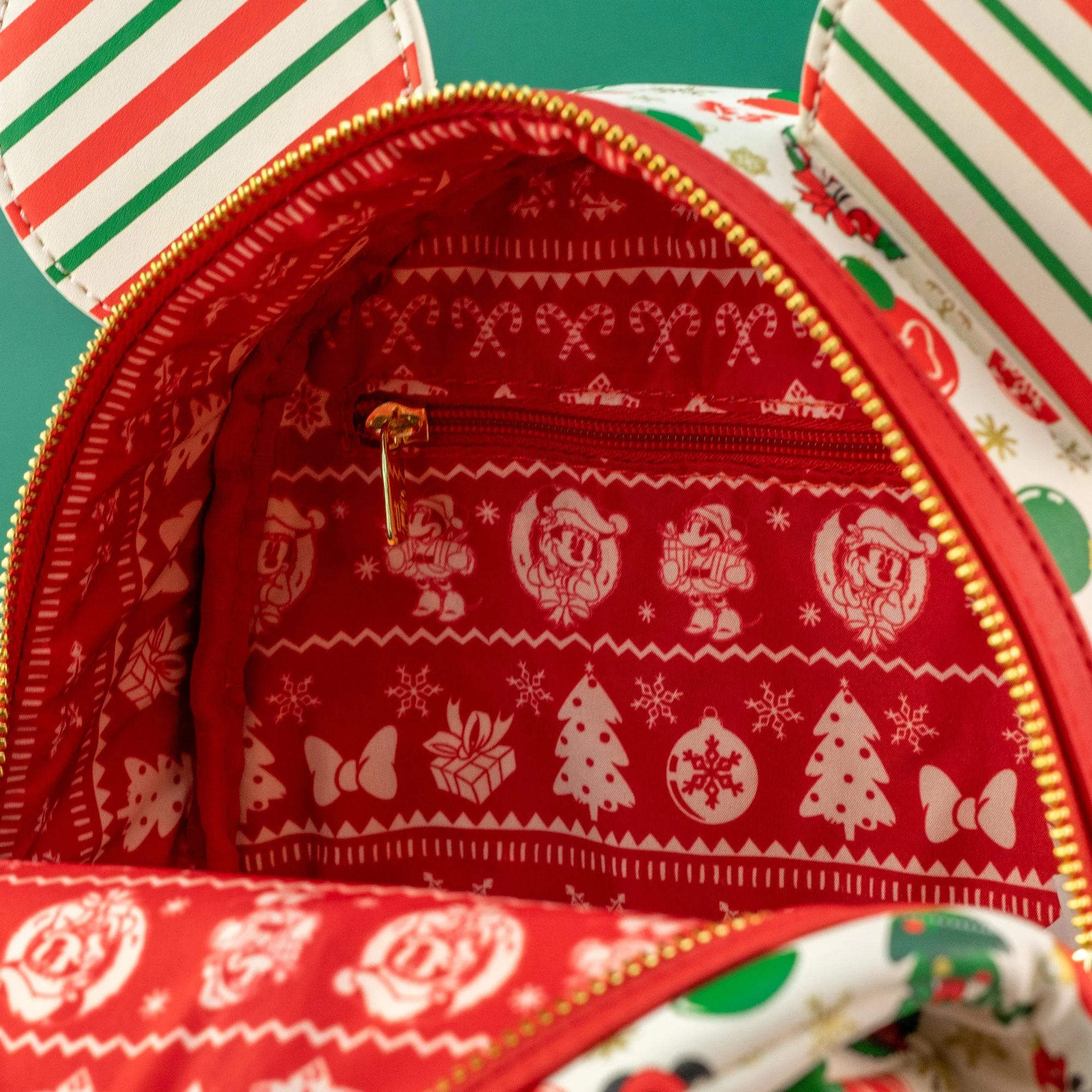 Loungefly x Disney Minnie Claus with Sequin Bow Mini Backpack - Image 9