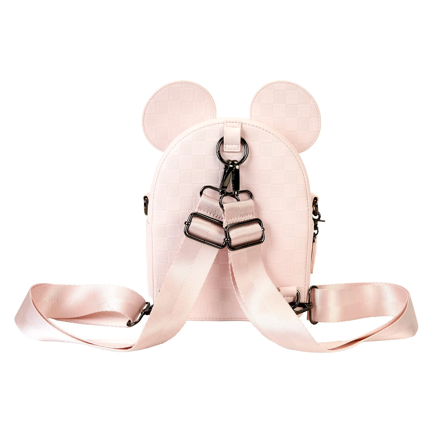 Loungefly x Disney Minnie Ear Pink Damier Convertible Crossbody - Image 4