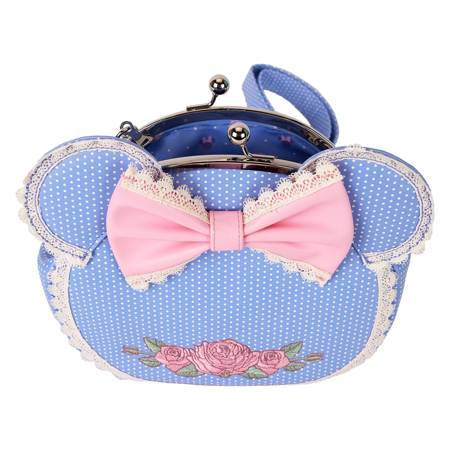 Loungefly x Disney Minnie Floral and Lace Kisslock Crossbody Bag - Image 3