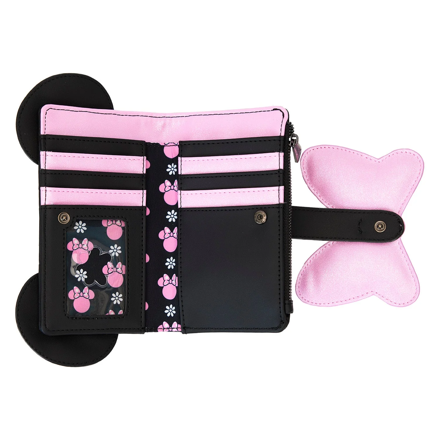 Loungefly x Disney Minnie Floral Rock the Dots Flap Wallet - Image 3