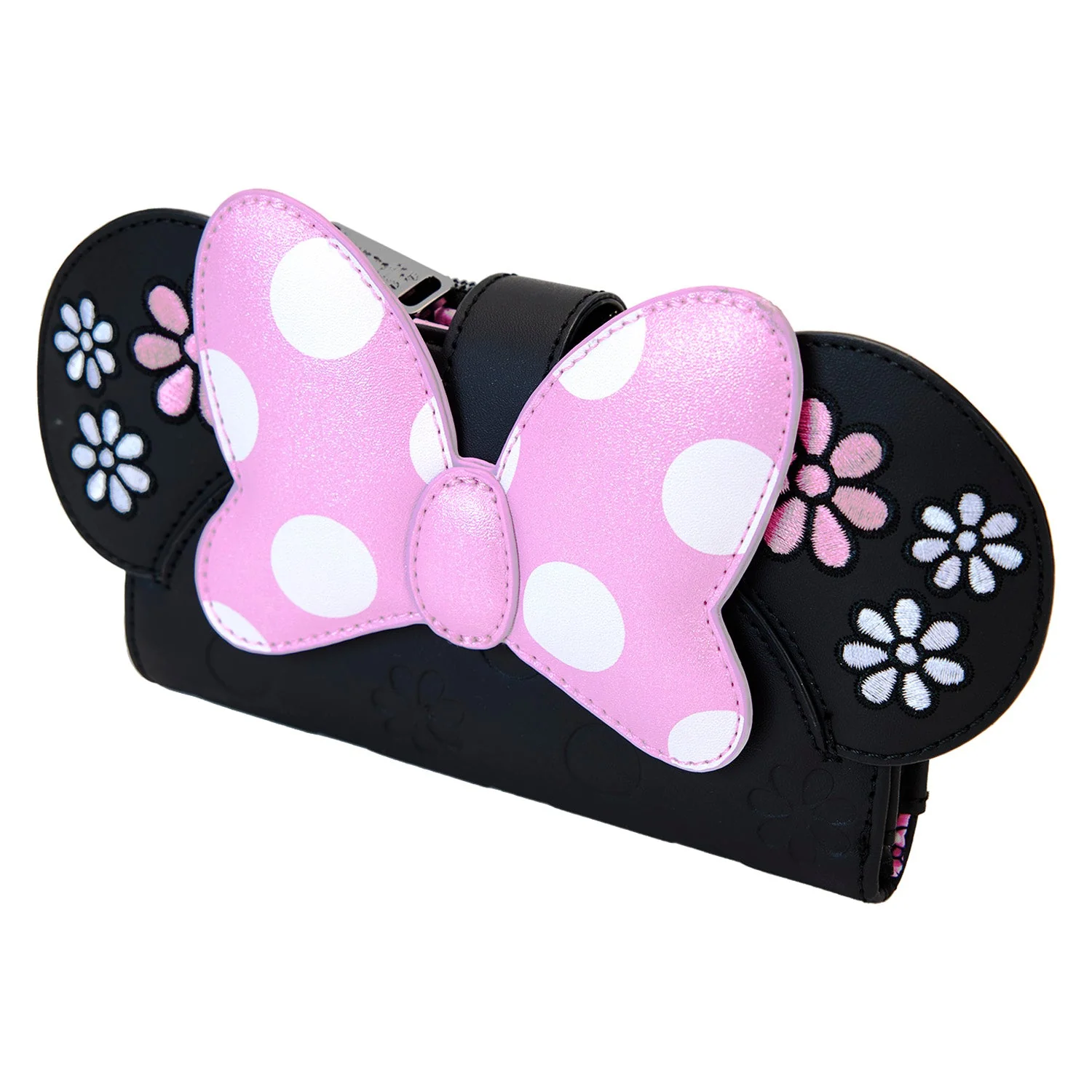 Loungefly x Disney Minnie Floral Rock the Dots Flap Wallet - Image 4