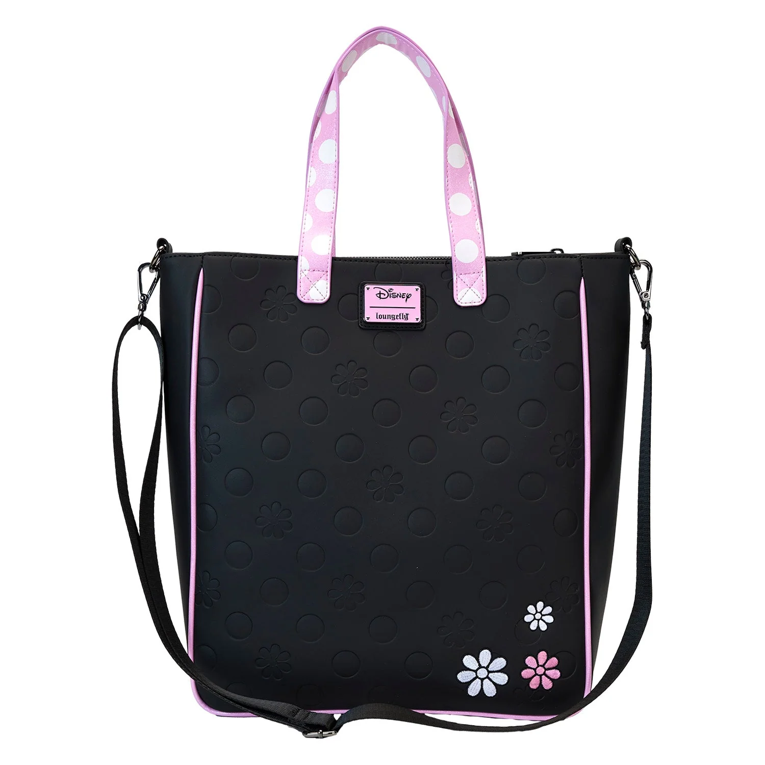 Loungefly x Disney Minnie Floral Rock the Dots Tote Bag with Coin Bag - Image 2