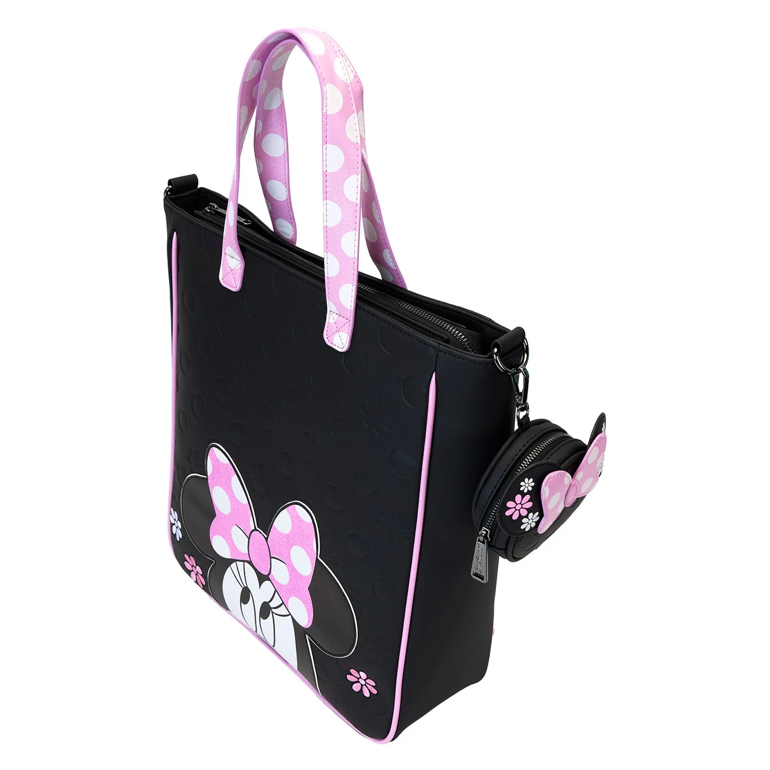 Loungefly x Disney Minnie Floral Rock the Dots Tote Bag with Coin Bag - Image 9