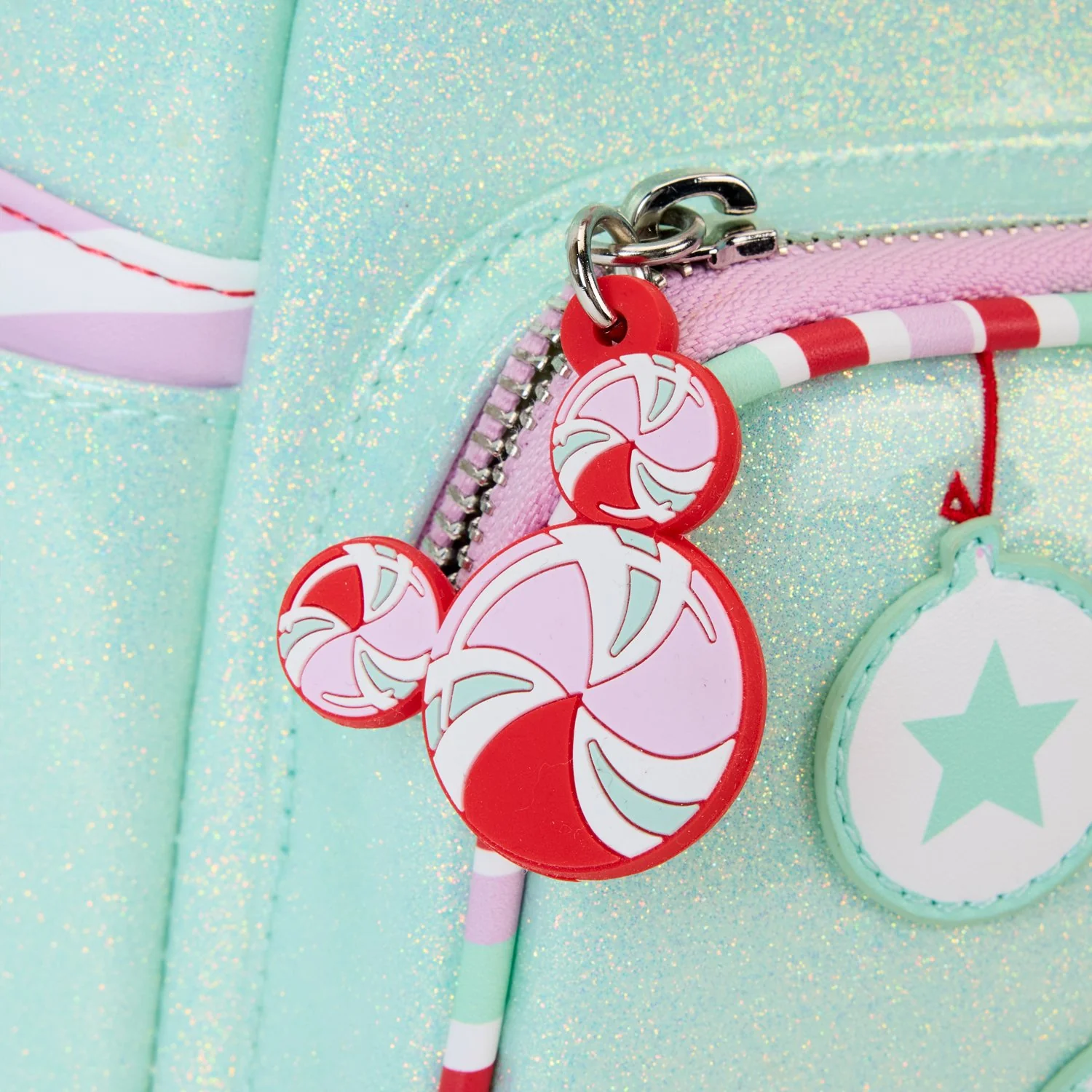 Loungefly x Disney Minnie Holiday Peppermint Ornaments Mini Backpack - Image 2