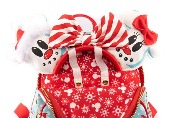 Loungefly x Disney Mickey and Minnie Mouse Snowman Print Mini Backpack and Headband Set - Image 4