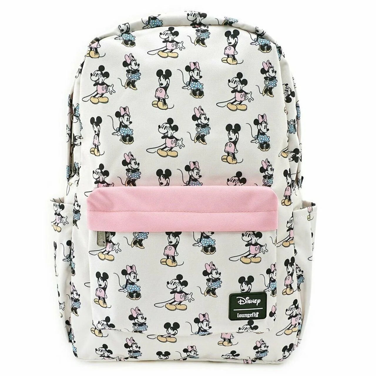 Loungefly X Disney Minnie & Mickey Pastel Nylon Backpack - Image 2