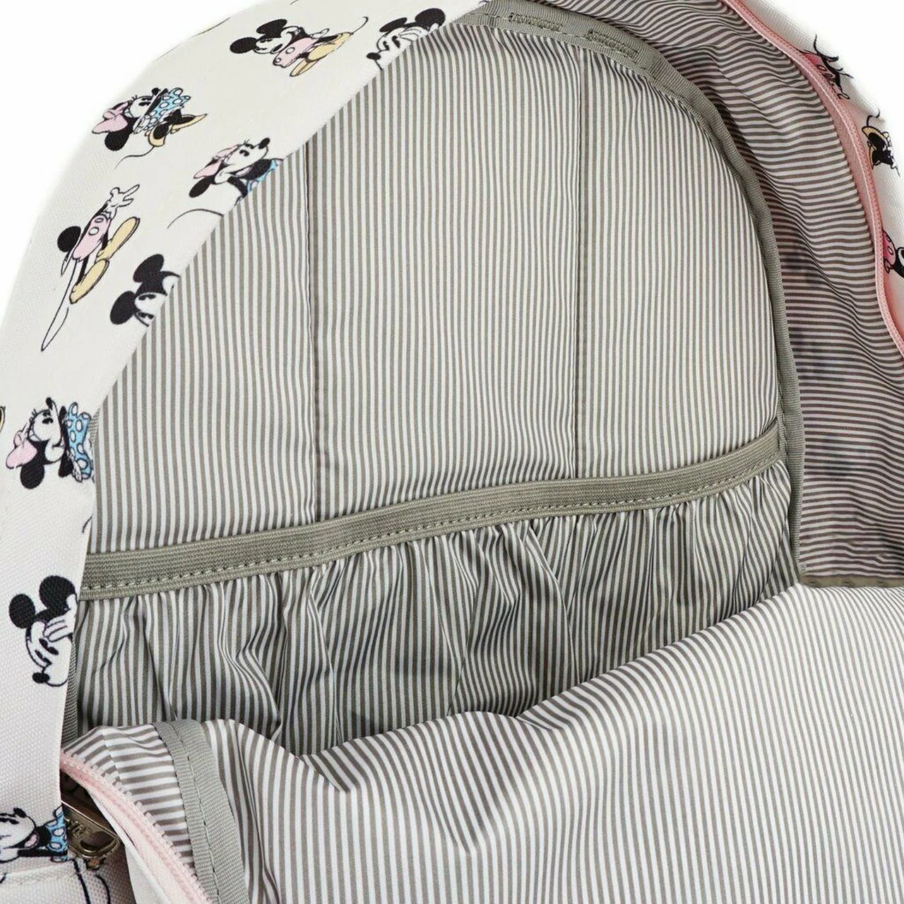 Loungefly X Disney Minnie & Mickey Pastel Nylon Backpack - Image 3