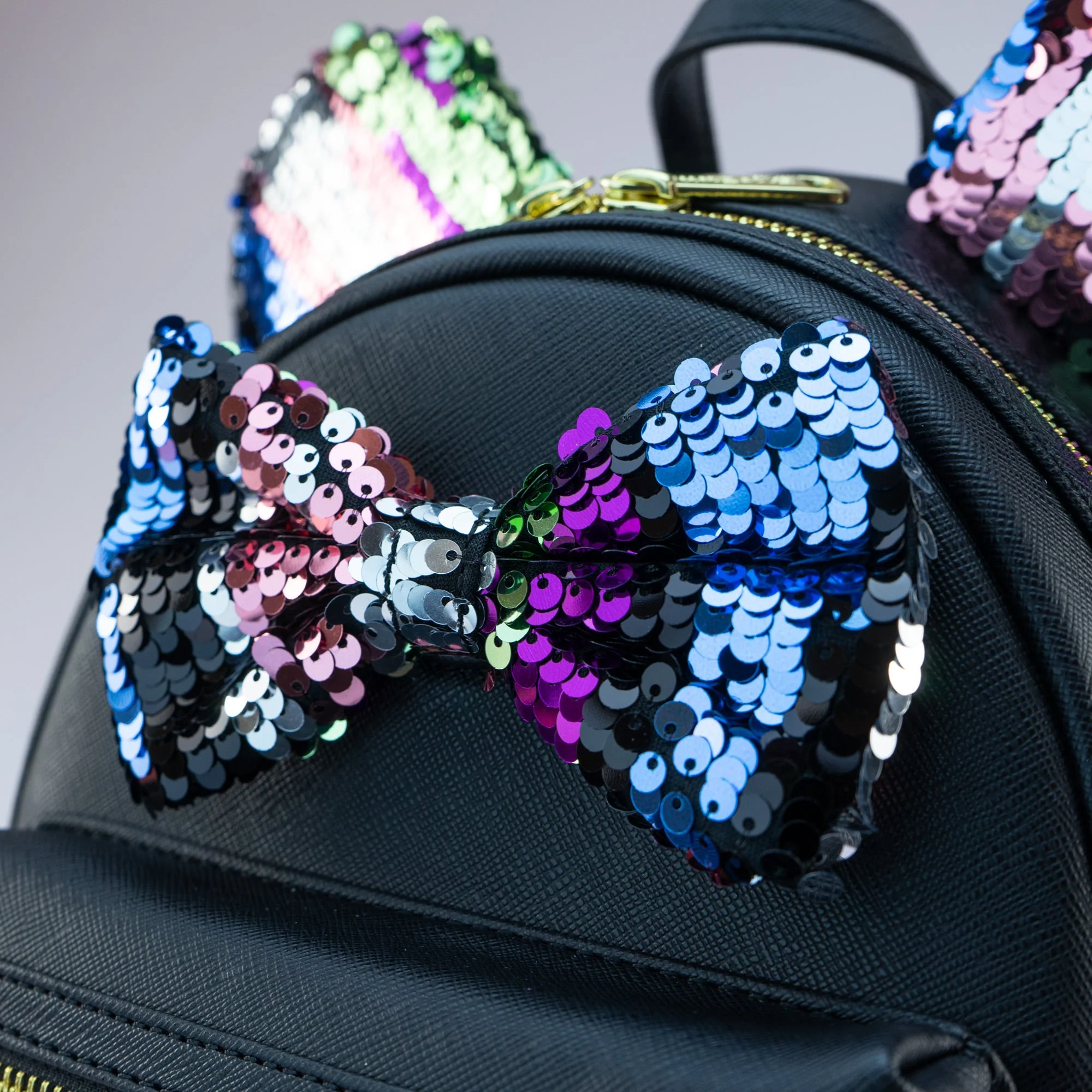 Loungefly x Disney Minnie Mouse Black Sequin Mini Backpack - Image 3