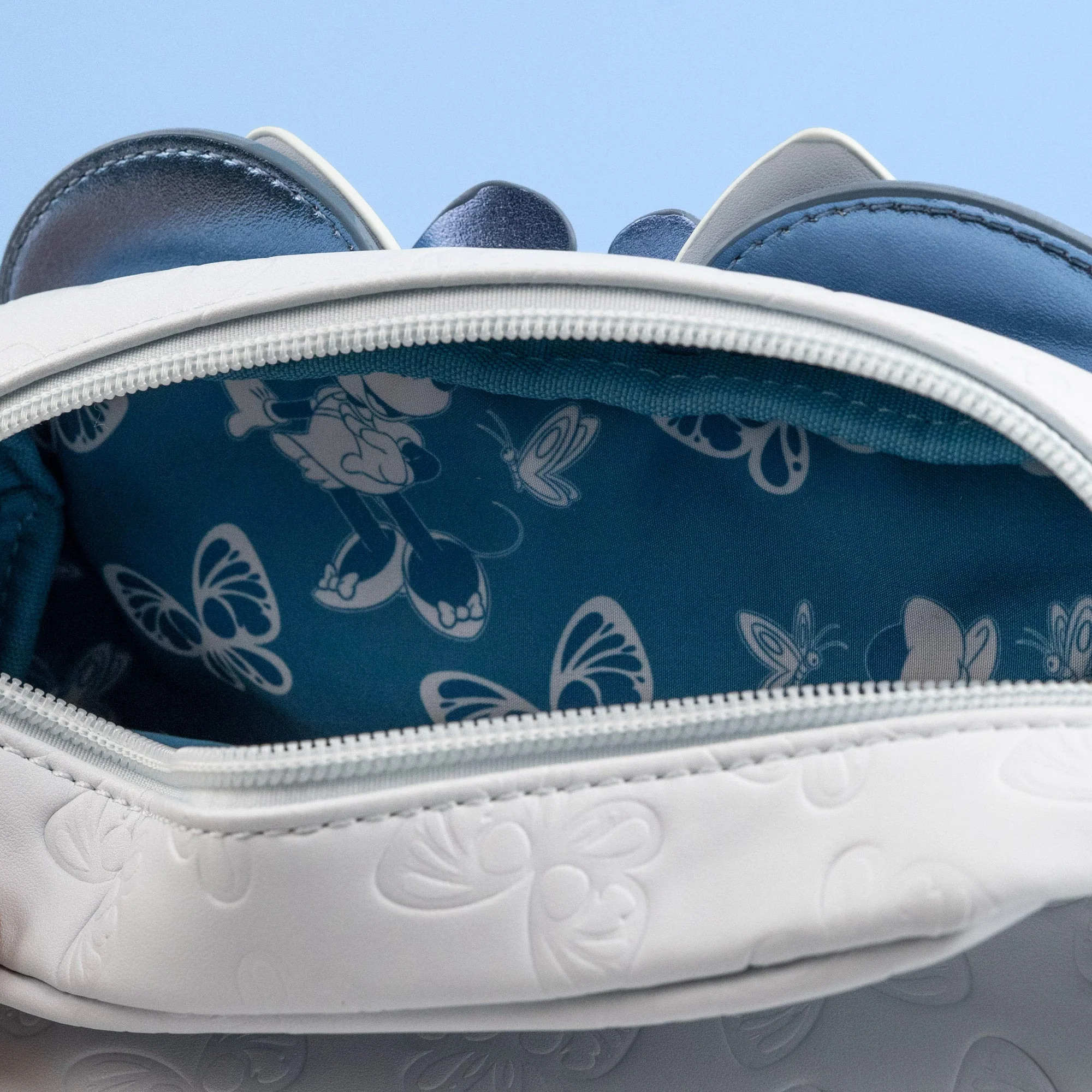 Loungefly x Disney Minnie Mouse Blue Butterfly Cosmetic Bag - Image 3