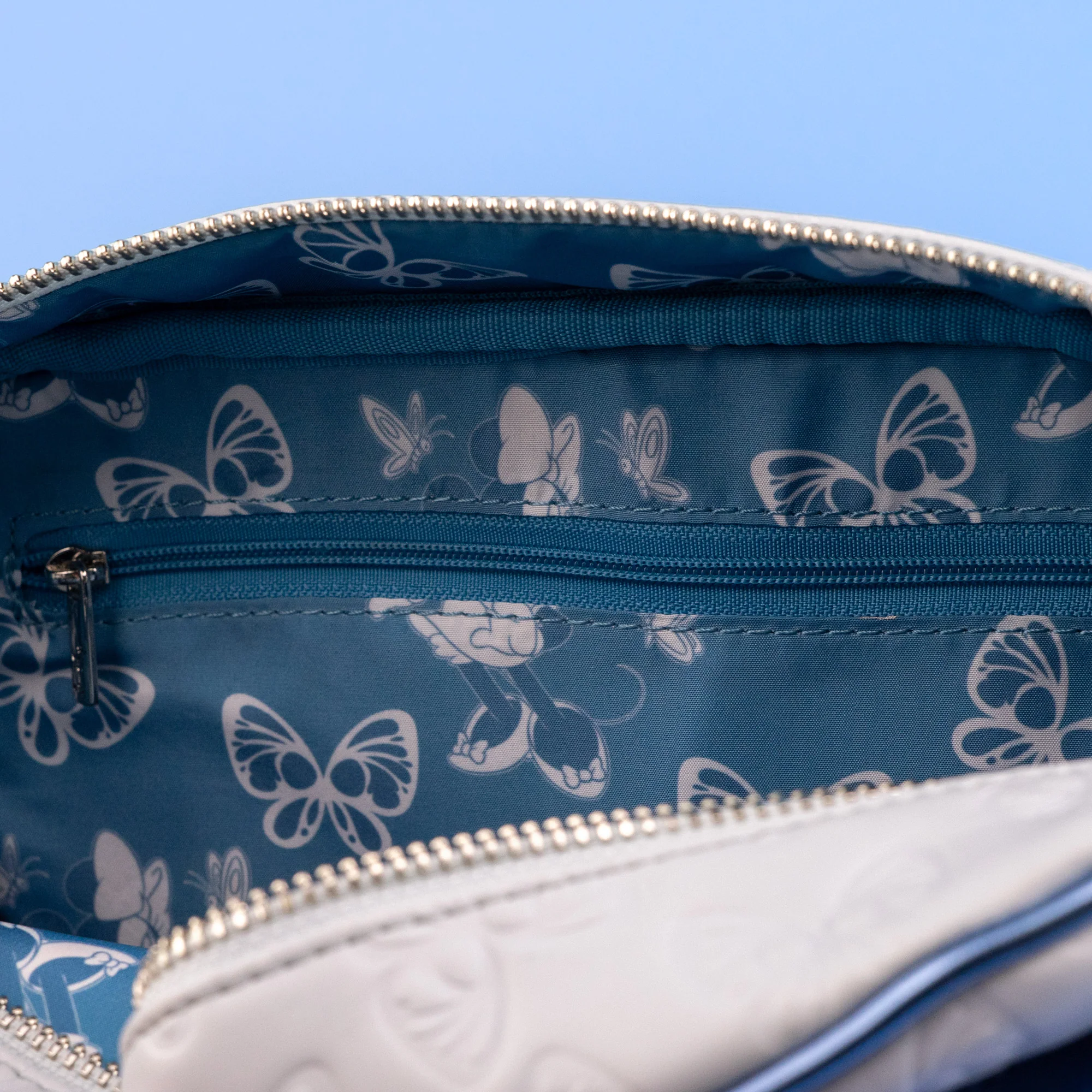 Loungefly x Disney Minnie Mouse Blue Butterfly Crossbody Handbag - Image 5