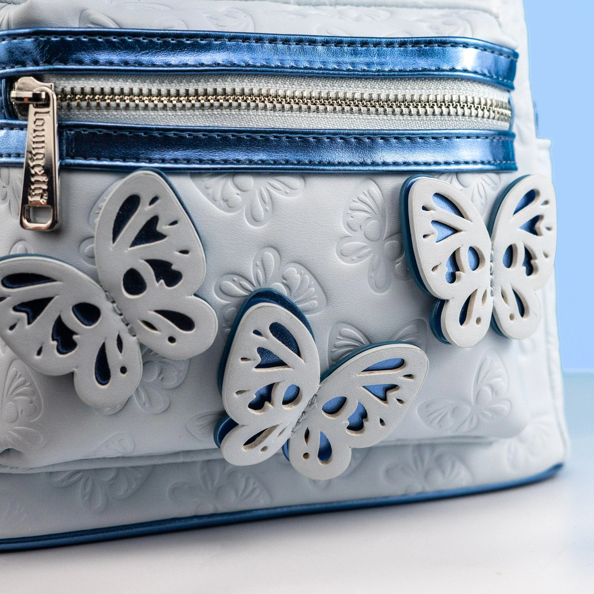 Loungefly x Disney Minnie Mouse Blue Butterfly Mini Backpack - Image 3