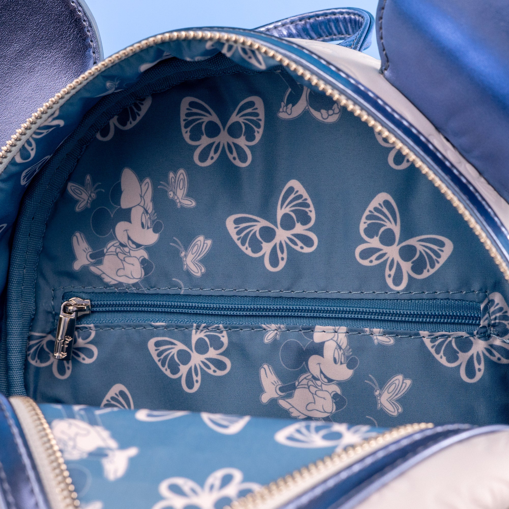 Loungefly x Disney Minnie Mouse Blue Butterfly Mini Backpack - Image 6