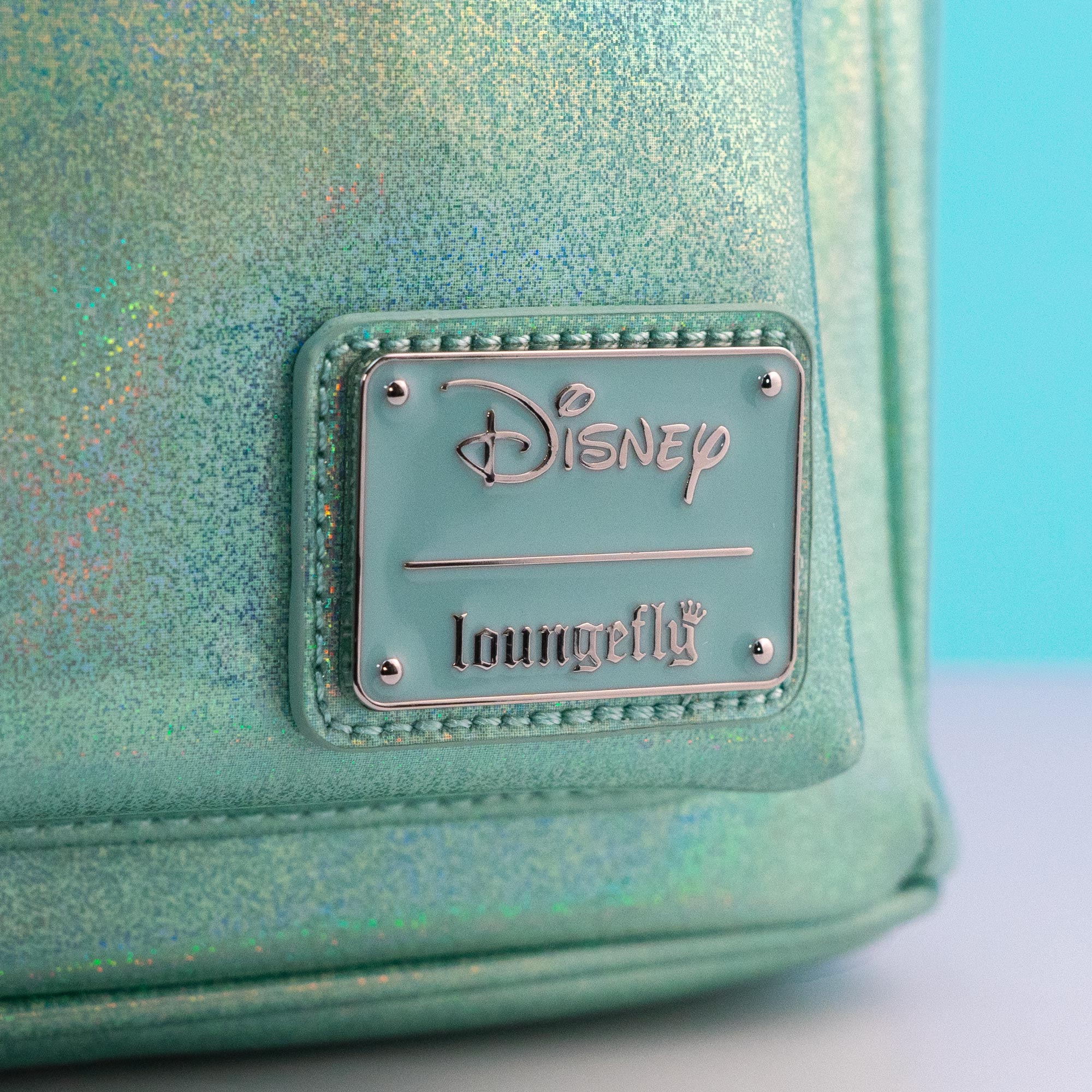 Loungefly x Disney Minnie Mouse Holographic Jade Sequin Mini Backpack - Image 2