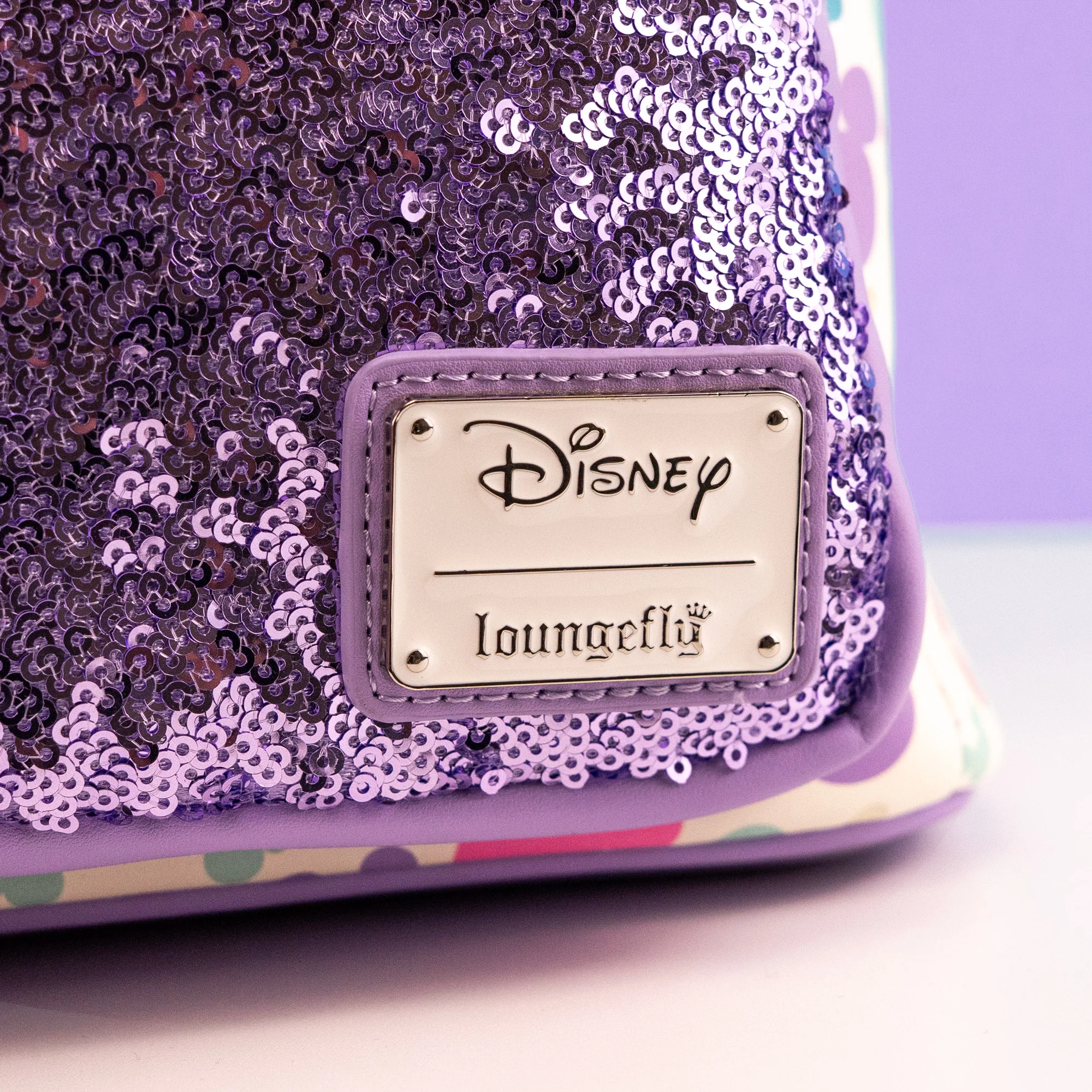 Loungefly x Disney Mickey Mouse Pastel AOP Sequin Mini Backpack - Image 3