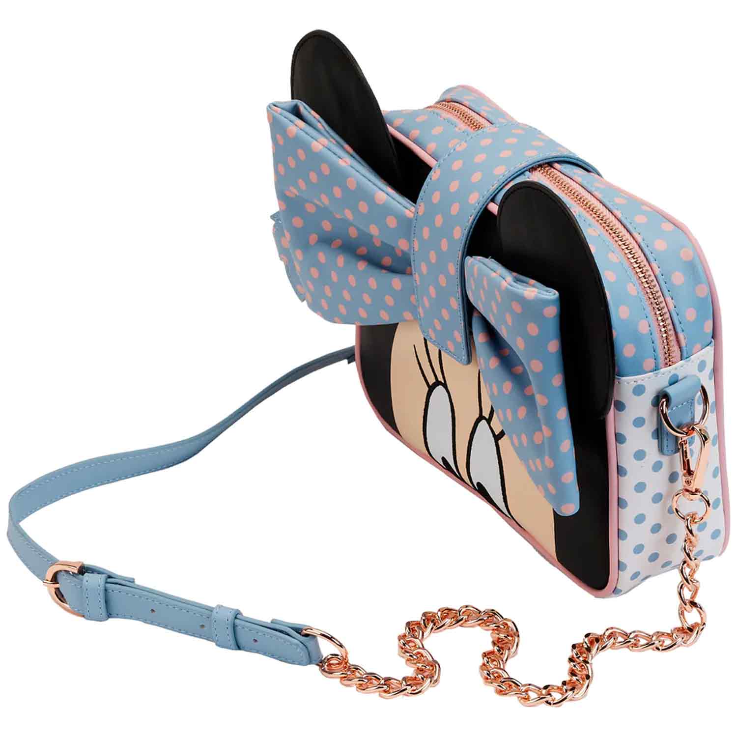 Loungefly x Disney Minnie Mouse Pastel Polka Dot Crossbody Bag - Image 3