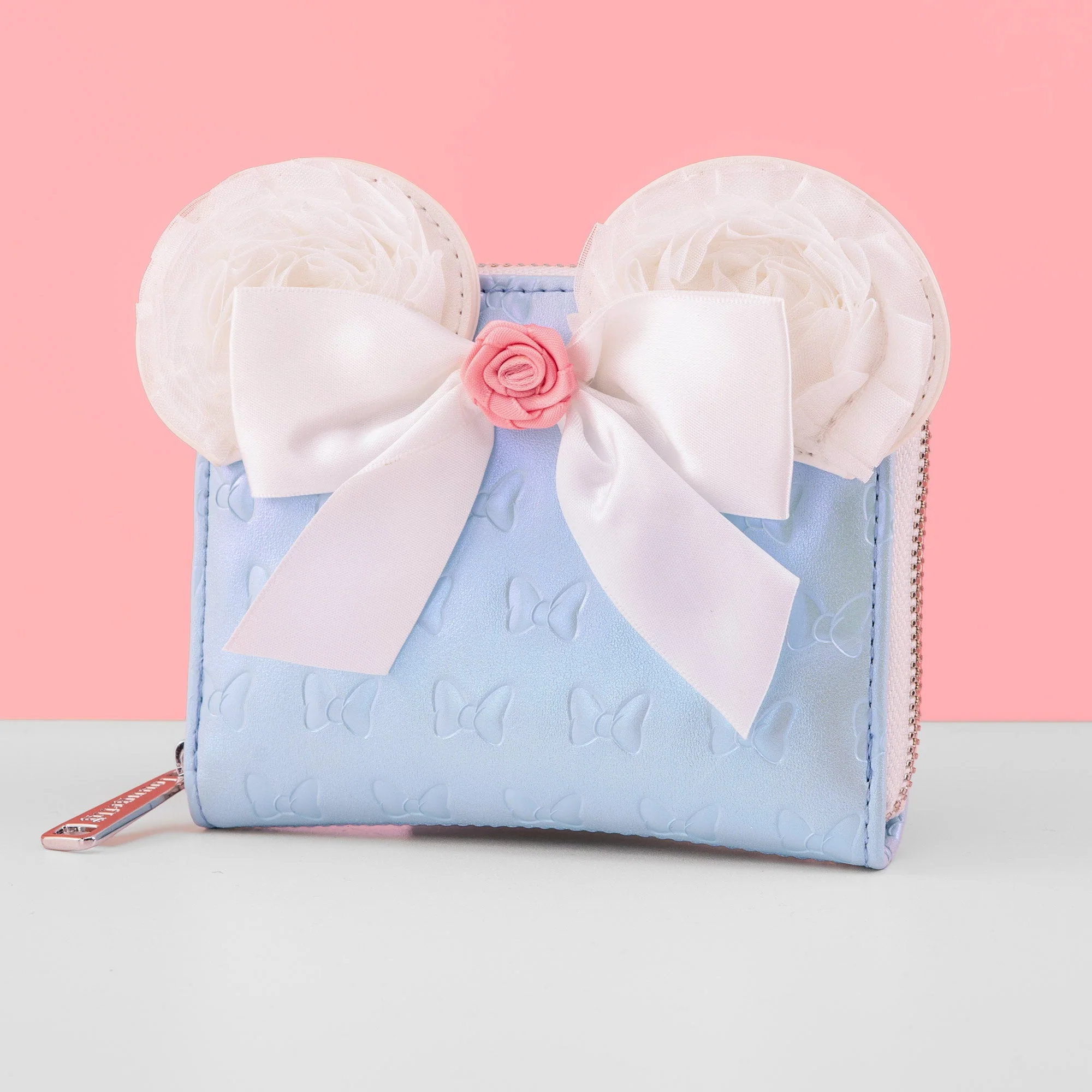 Loungefly x Disney Minnie Mouse Pearlescent Blue Bows Wallet