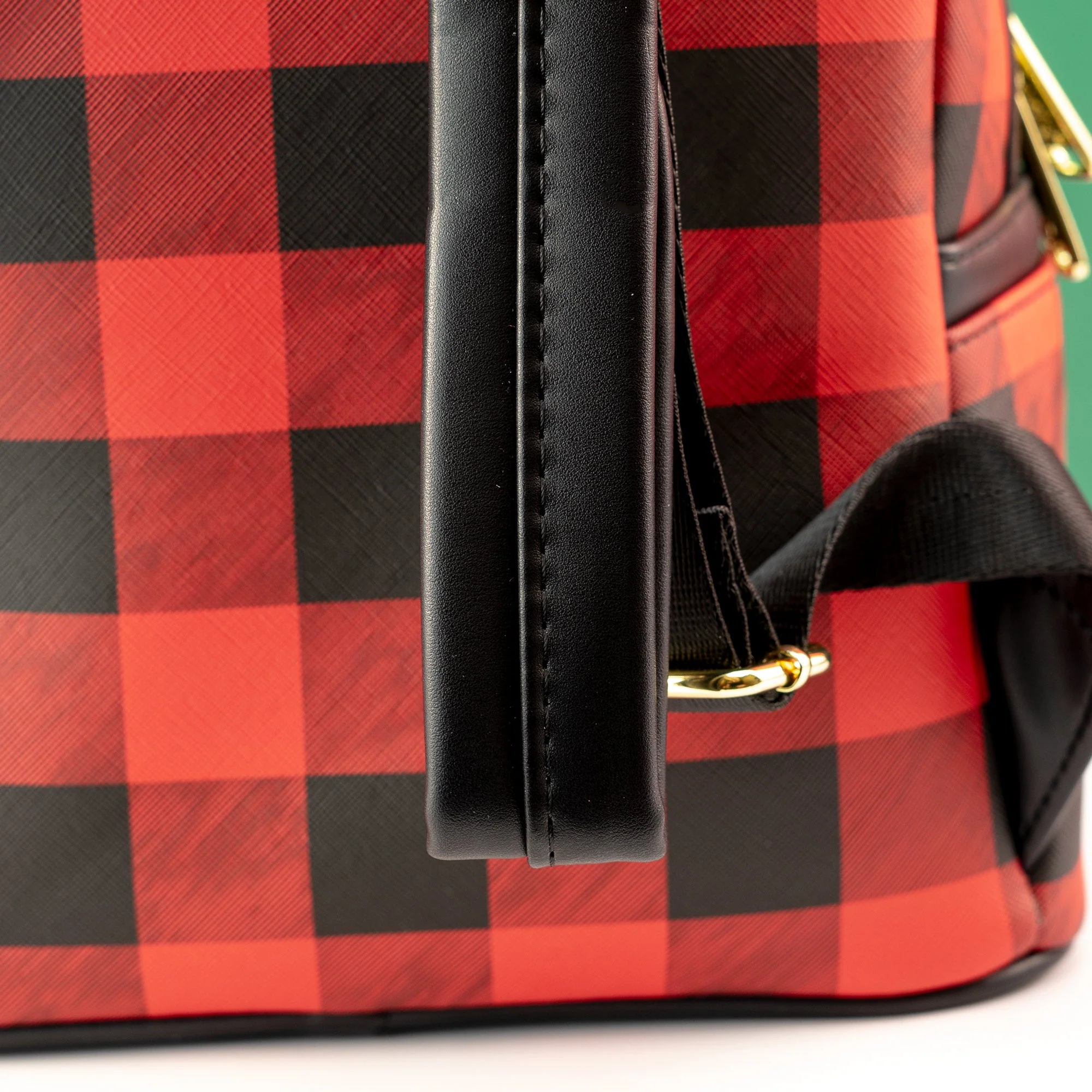 Loungefly x Disney Mickey Mouse Christmas Mistletoe Plaid Mini Backpack - Image 4