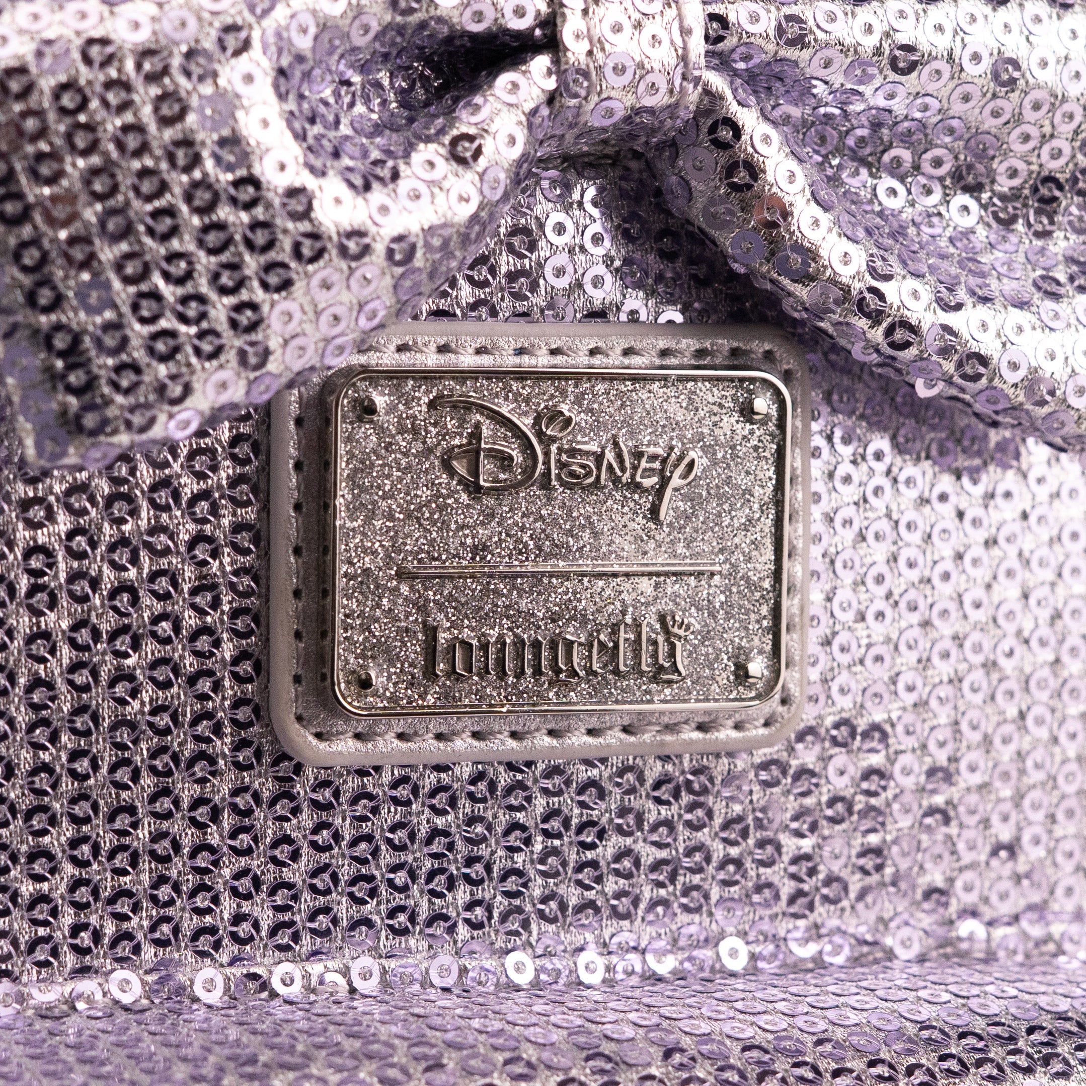 Loungefly x Disney Minnie Mouse Silver Sequin Mini Backpack - Image 2
