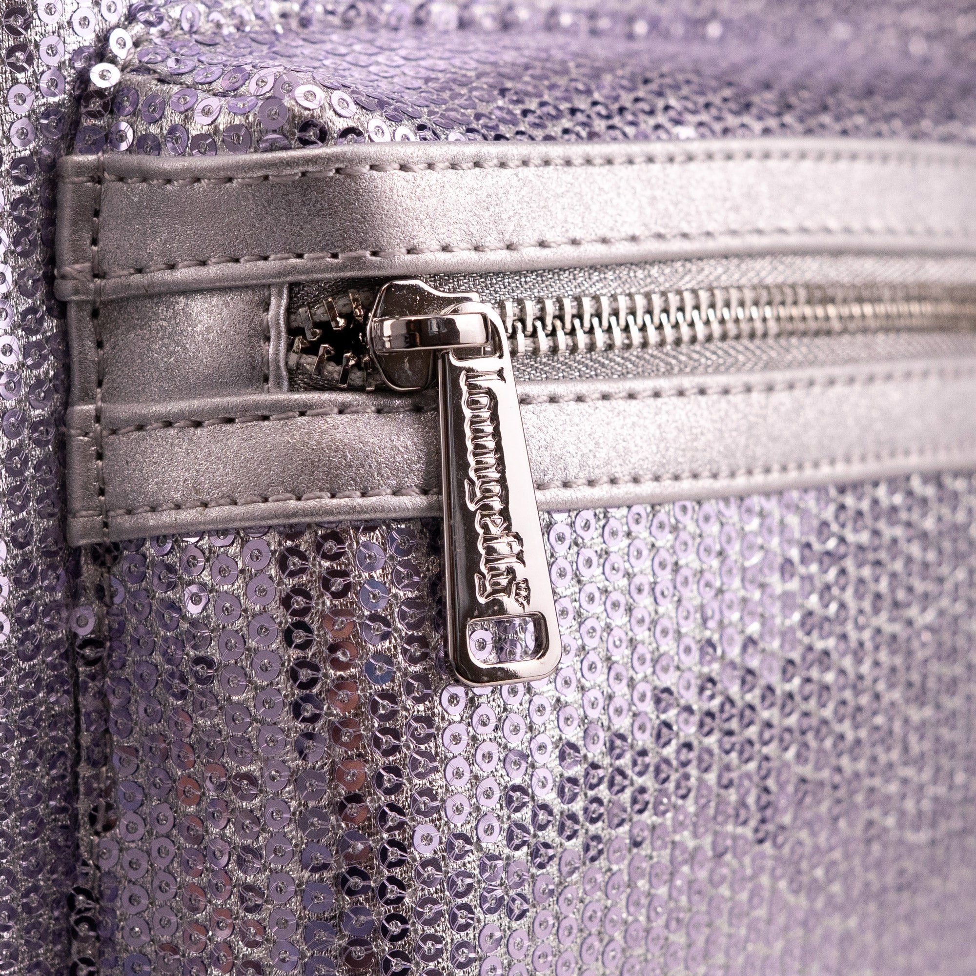 Loungefly x Disney Minnie Mouse Silver Sequin Mini Backpack - Image 4